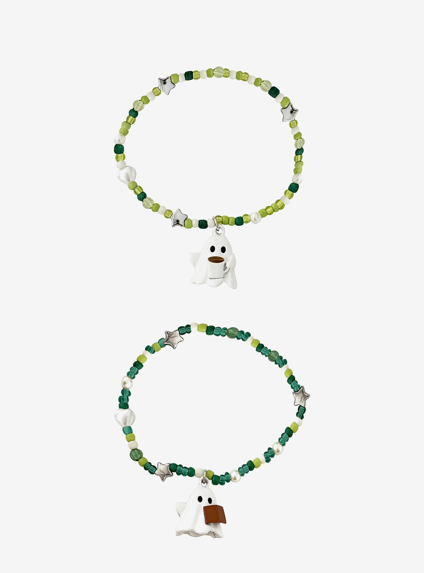 Bookworm Ghosts Beaded Best Friend Bracelet Set, , hi-res