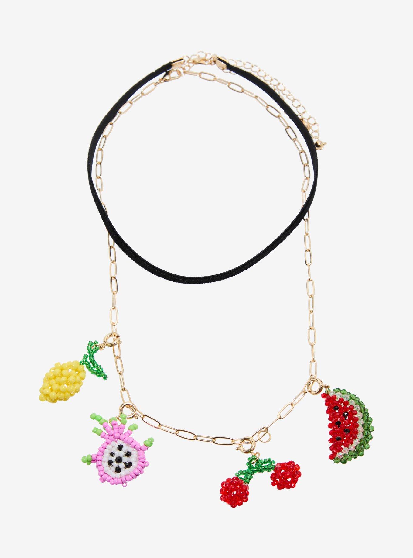 Thorn & Fable Fruit Charm Necklace Set, , hi-res