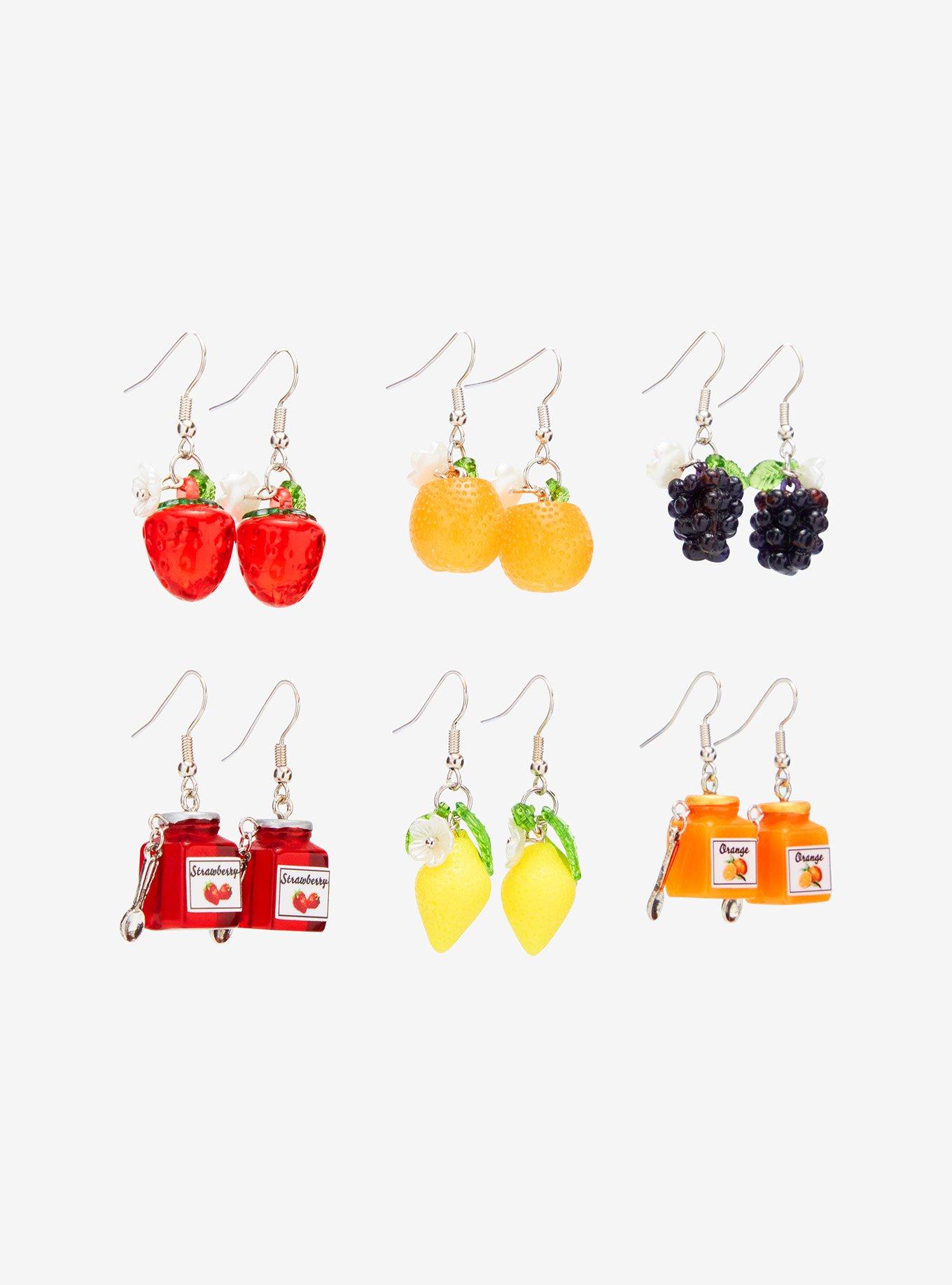 Thorn & Fable Fruit Jam Jar Drop Earring Set, , alternate