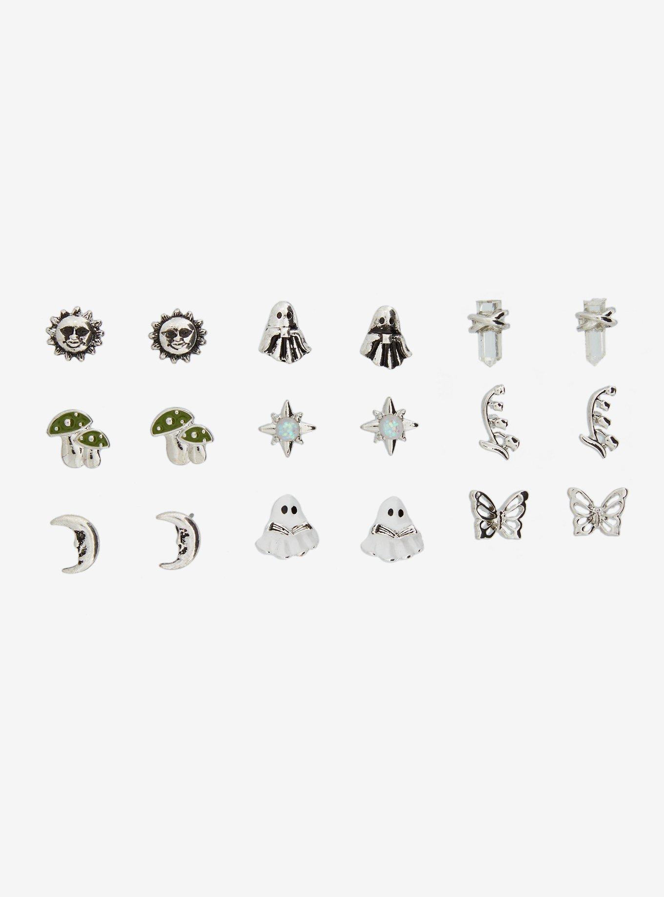 Thorn & Fable Forest Ghost Stud Earring Set, , hi-res