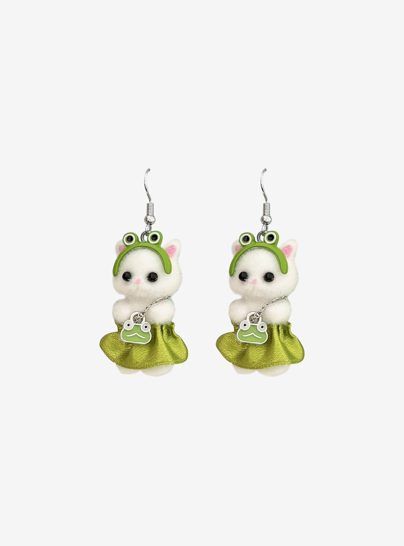 Sweet Society Cat Frog Cosplay Drop Earrings, , hi-res