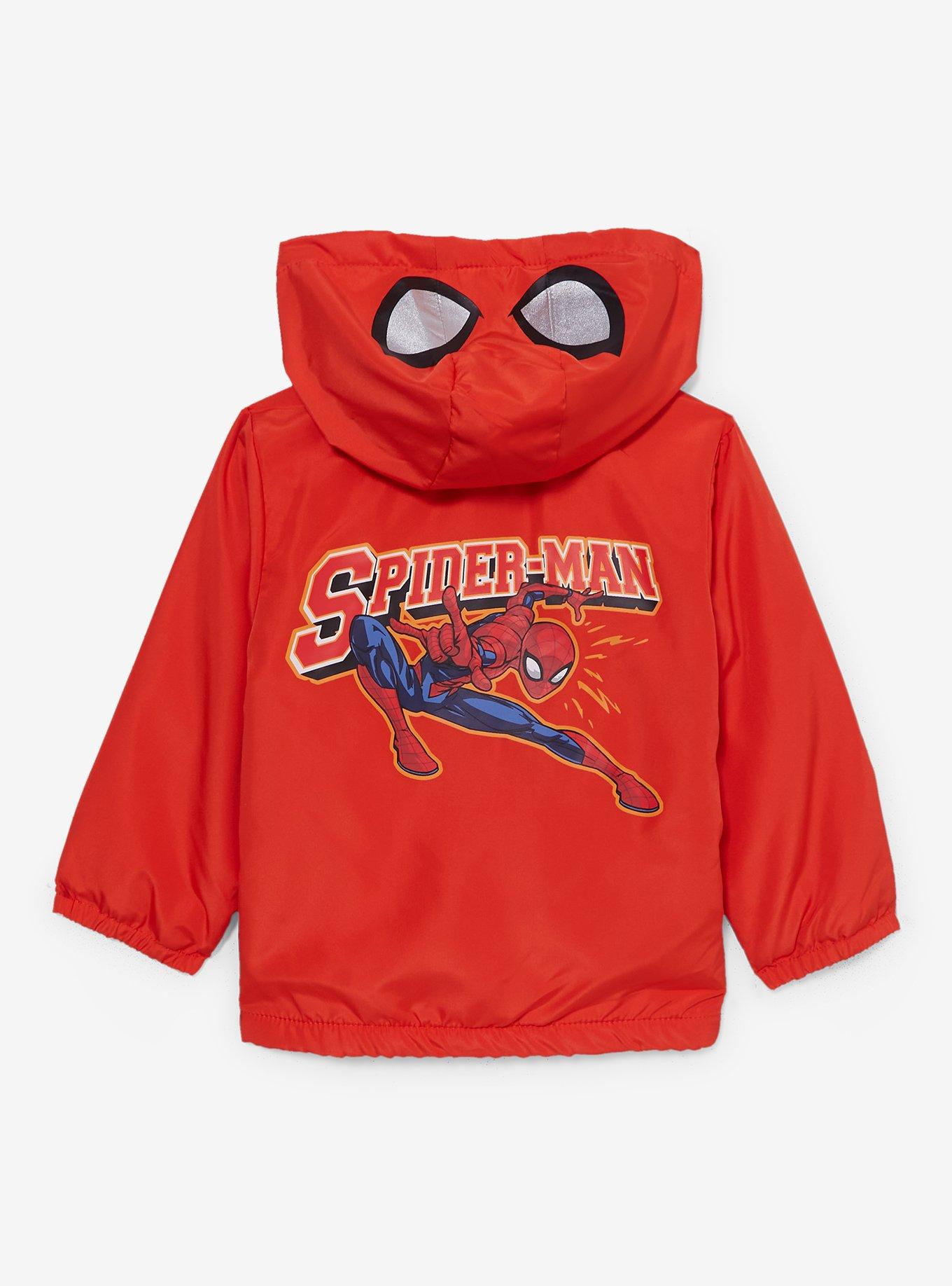 Marvel Spider-Man Masked Toddler Windbreaker, BLACK, alternate