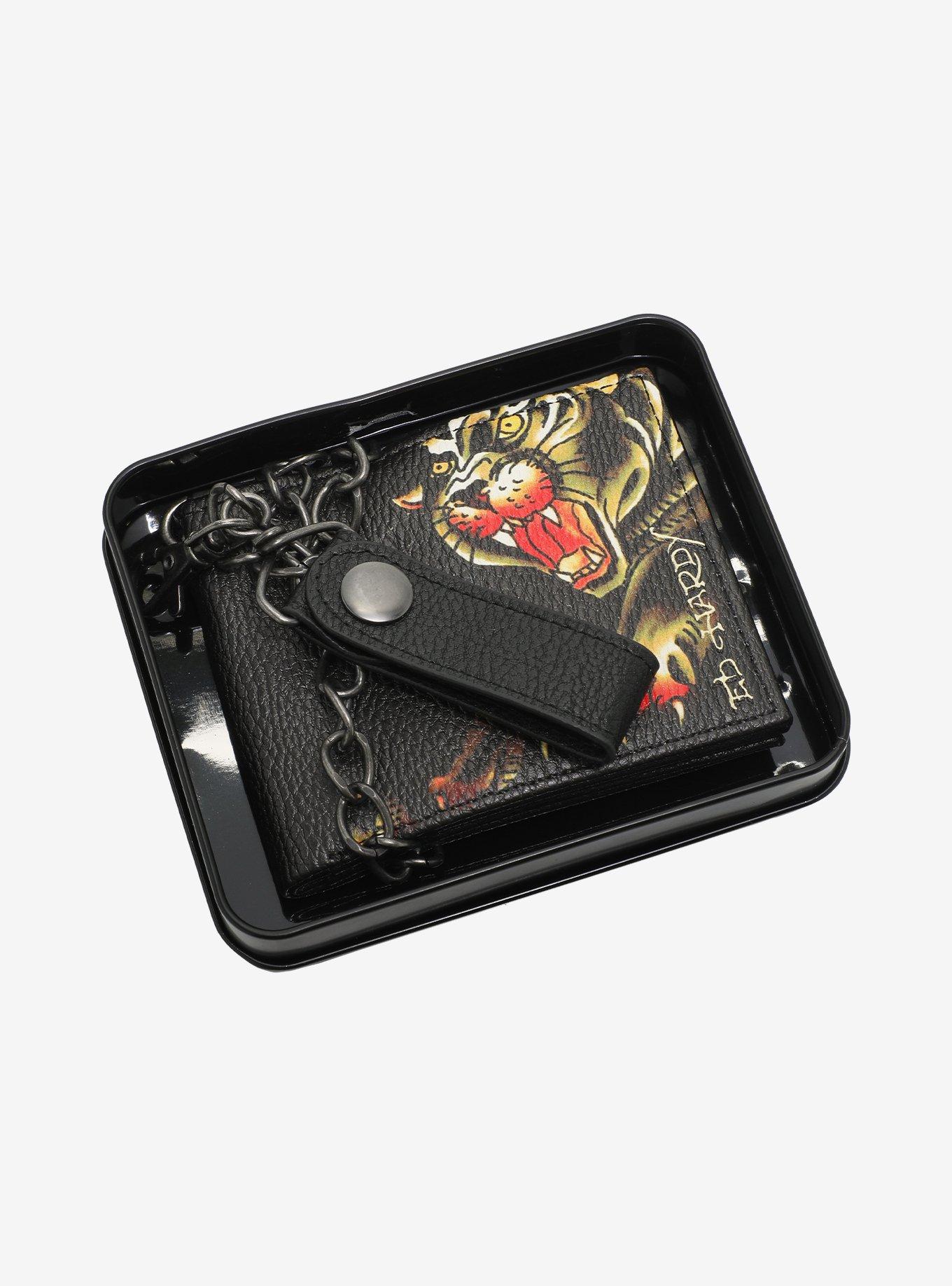 Ed Hardy Panther Bifold Chain Wallet, , alternate