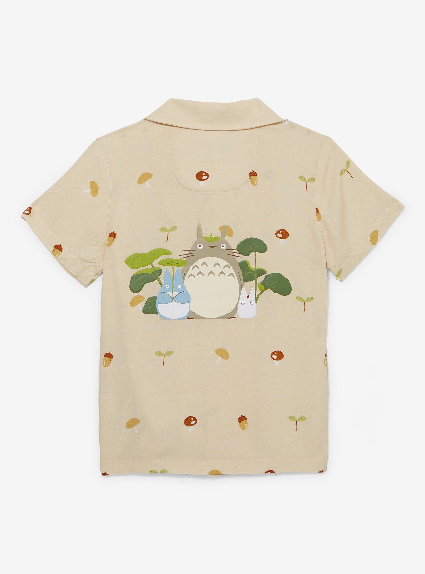 Studio Ghibli® My Neighbor Totoro Acorn Allover Print Toddler Woven Button Up — BoxLunch Exclusive, , hi-res