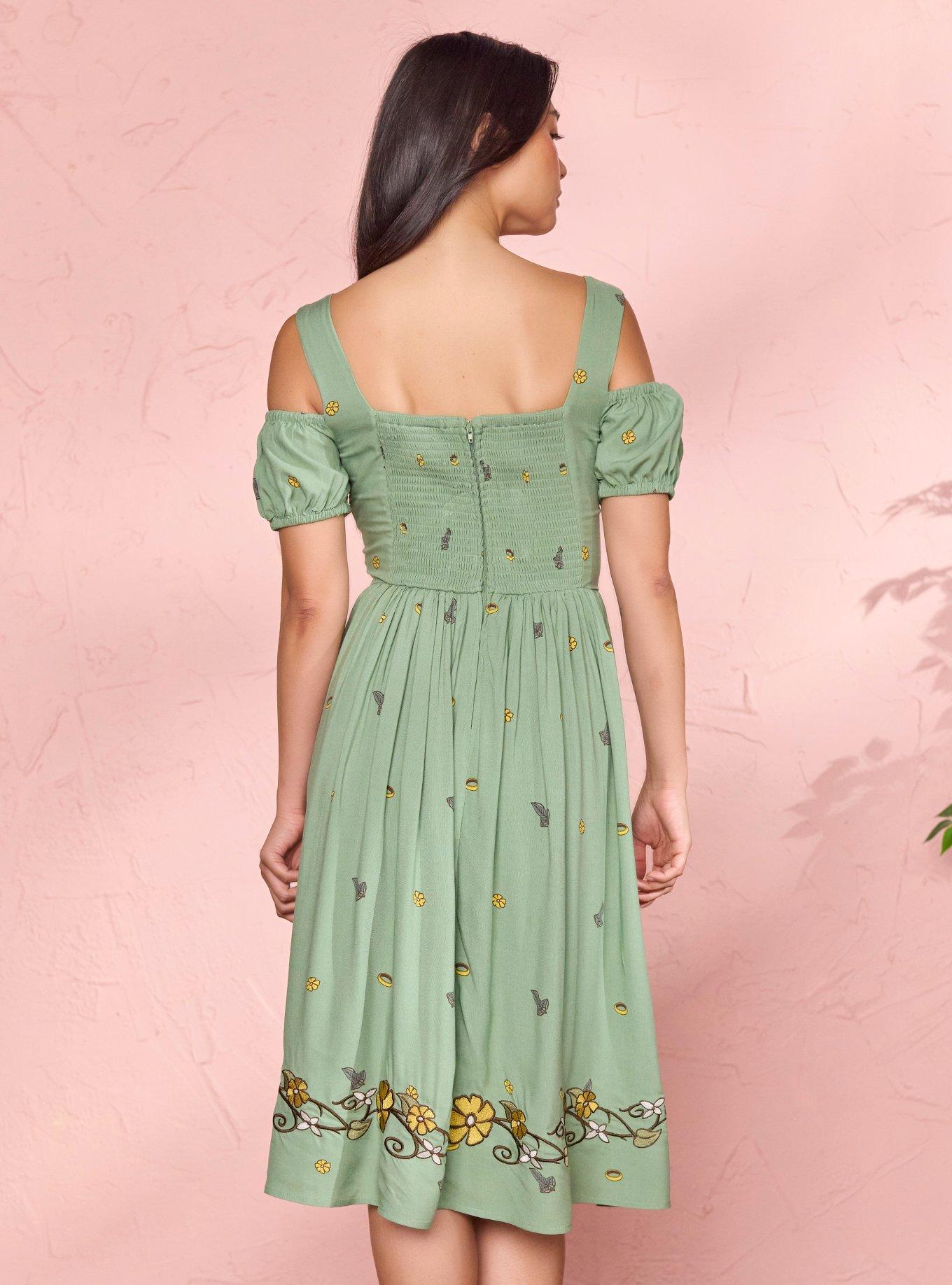 Her Universe The Lord Of The Rings Icons Cold Shoulder Dress Her Universe Exclusive, GREEN, alternate