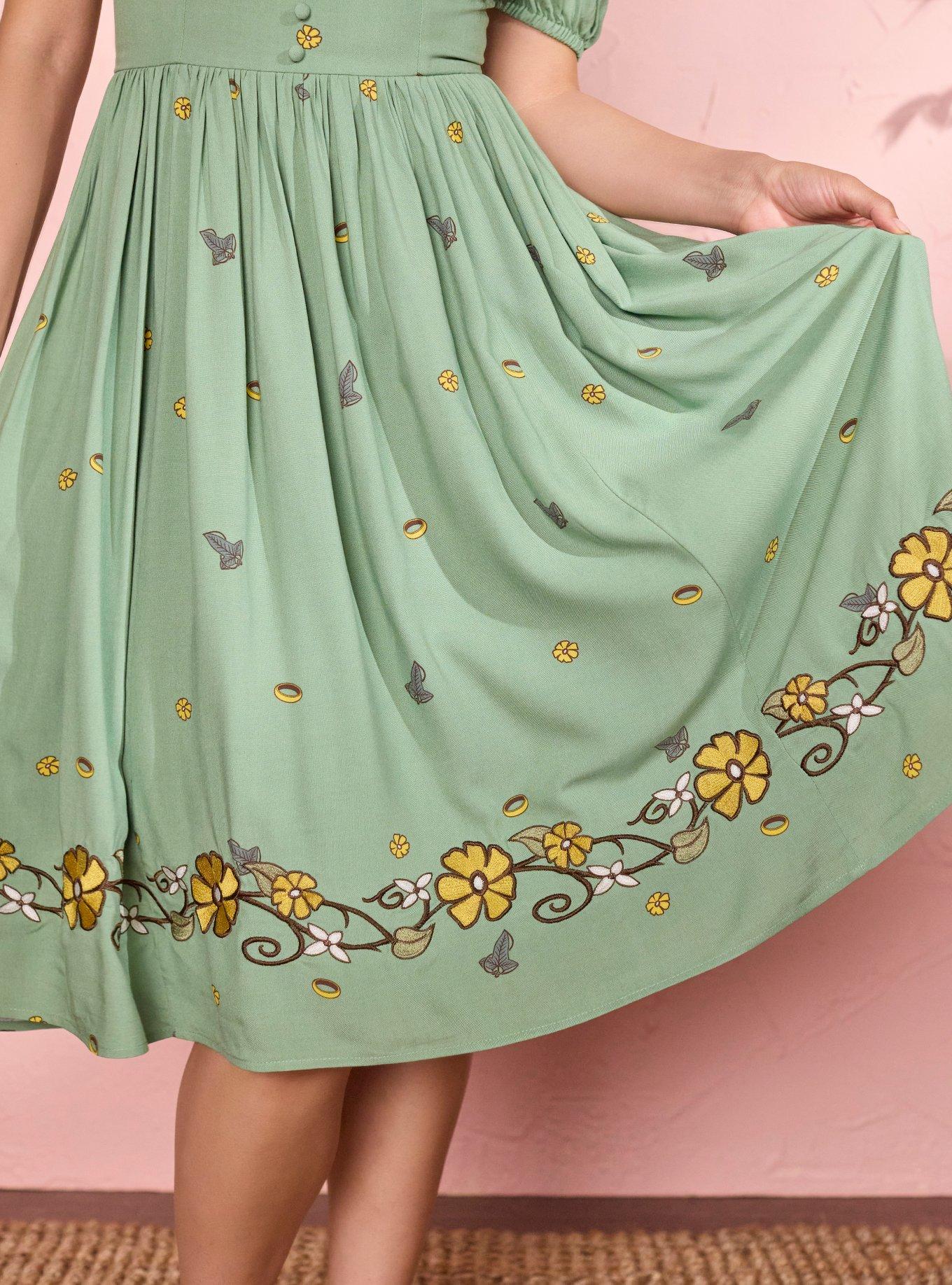 Her Universe The Lord Of The Rings Icons Cold Shoulder Dress Her Universe Exclusive, GREEN, alternate