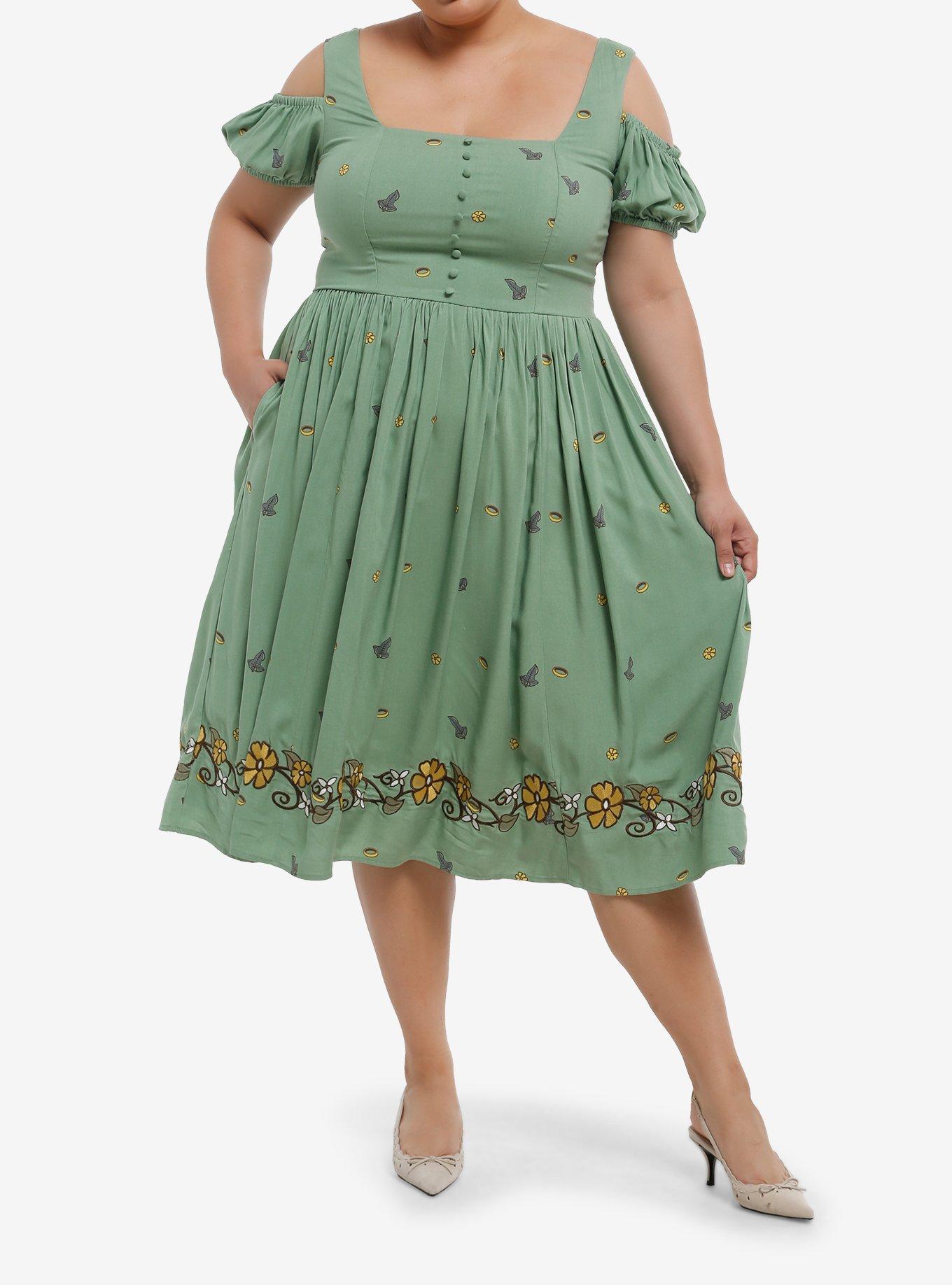 Her Universe The Lord Of The Rings Icons Cold Shoulder Dress Plus Size Her Universe Exclusive, , hi-res