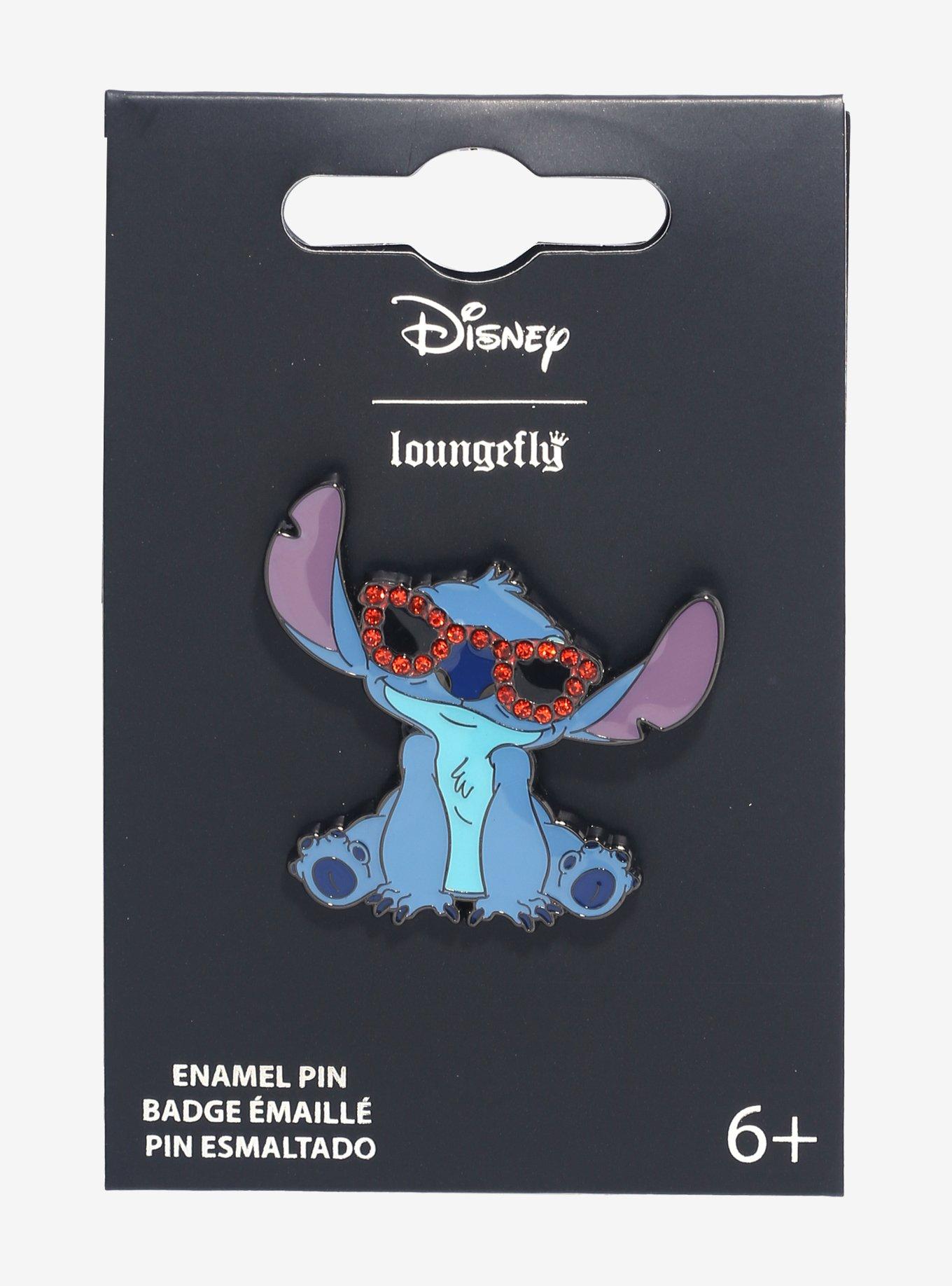 Loungefly Disney Stitch Rhinestone Sunglasses Enamel Pin, , hi-res