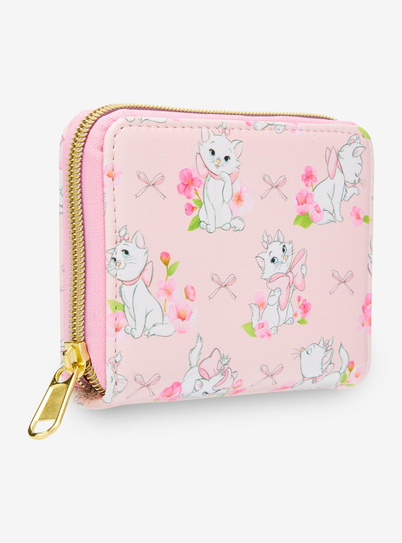 Loungefly Disney The Aristocats Marie Floral Mini Zipper Wallet, , alternate