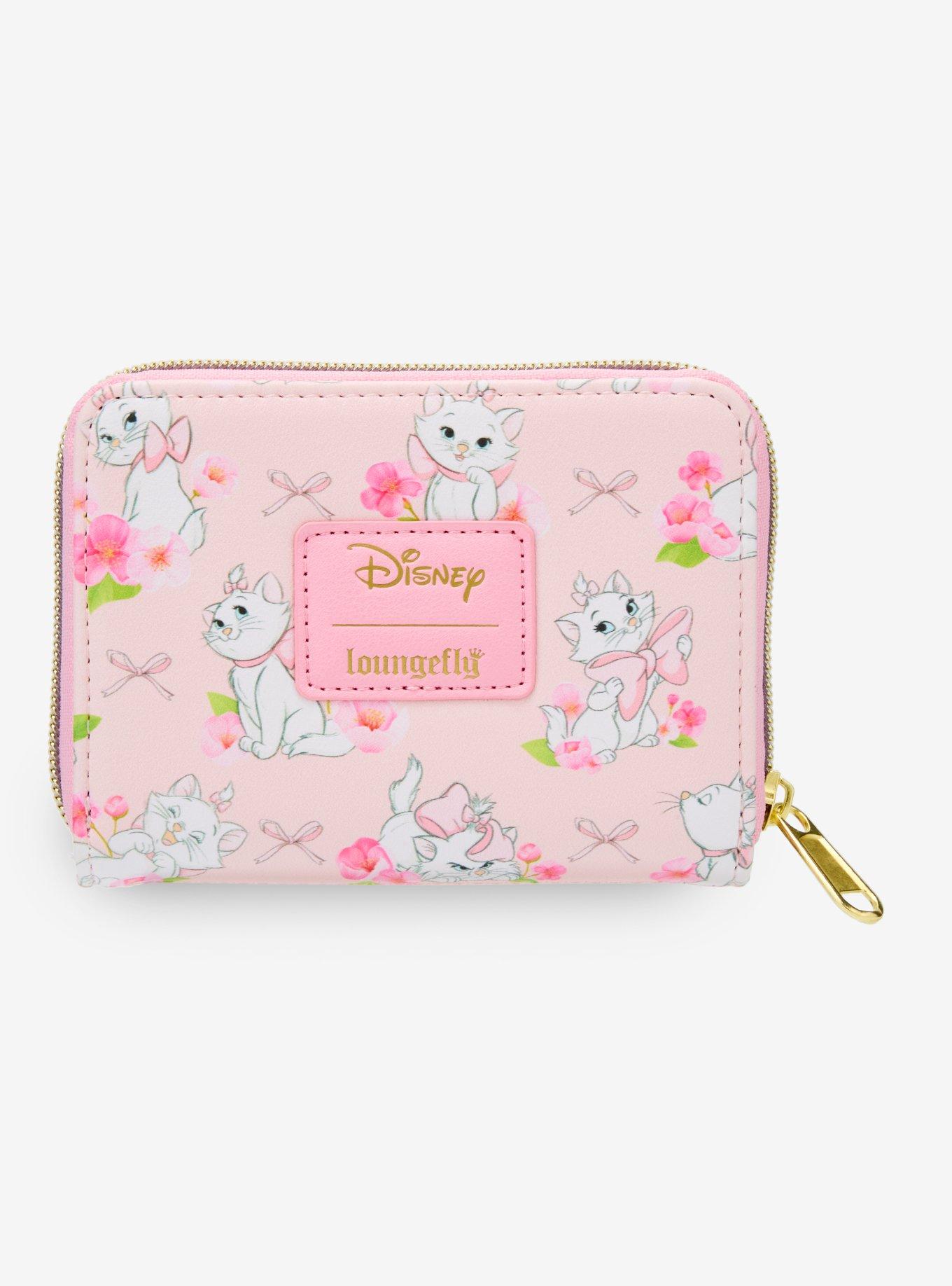Loungefly Disney The Aristocats Marie Floral Mini Zipper Wallet, , alternate
