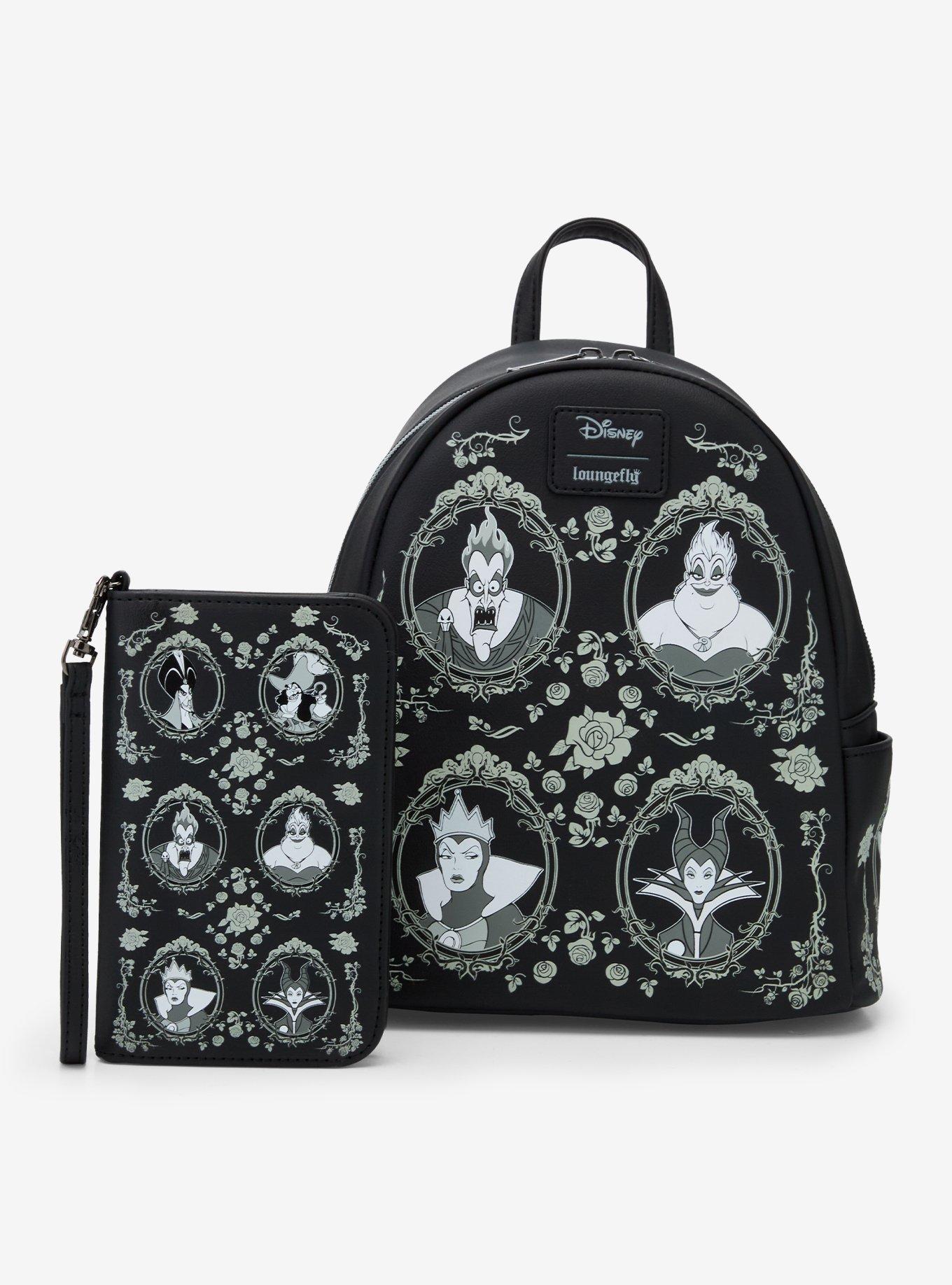 Loungefly Disney Villains Frame Glow-In-The-Dark Mini Backpack, , alternate