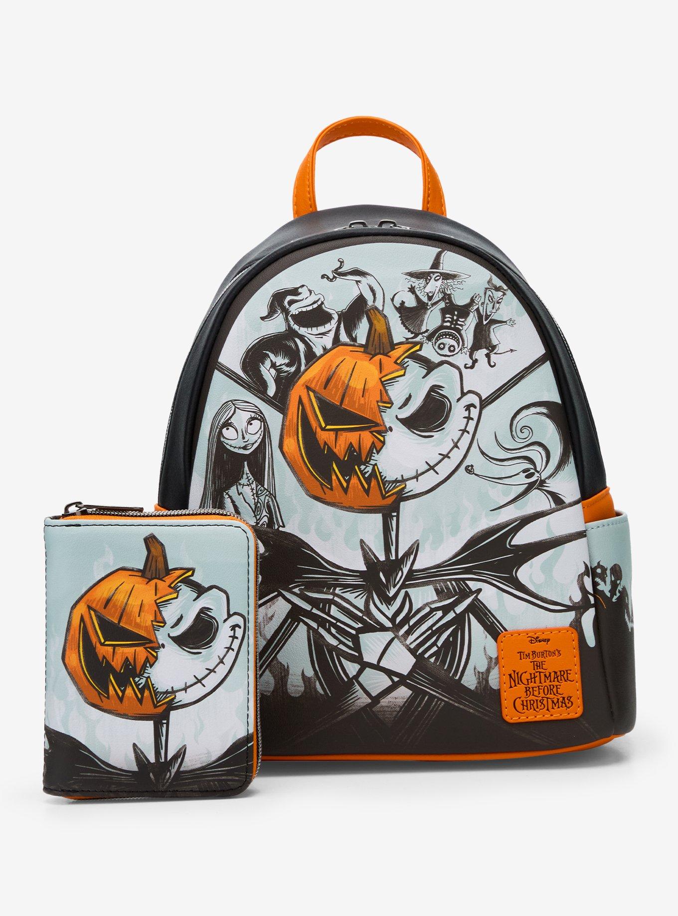 Loungefly The Nightmare Before Christmas Pumpkin King Friends Mini Zipper Wallet, , alternate