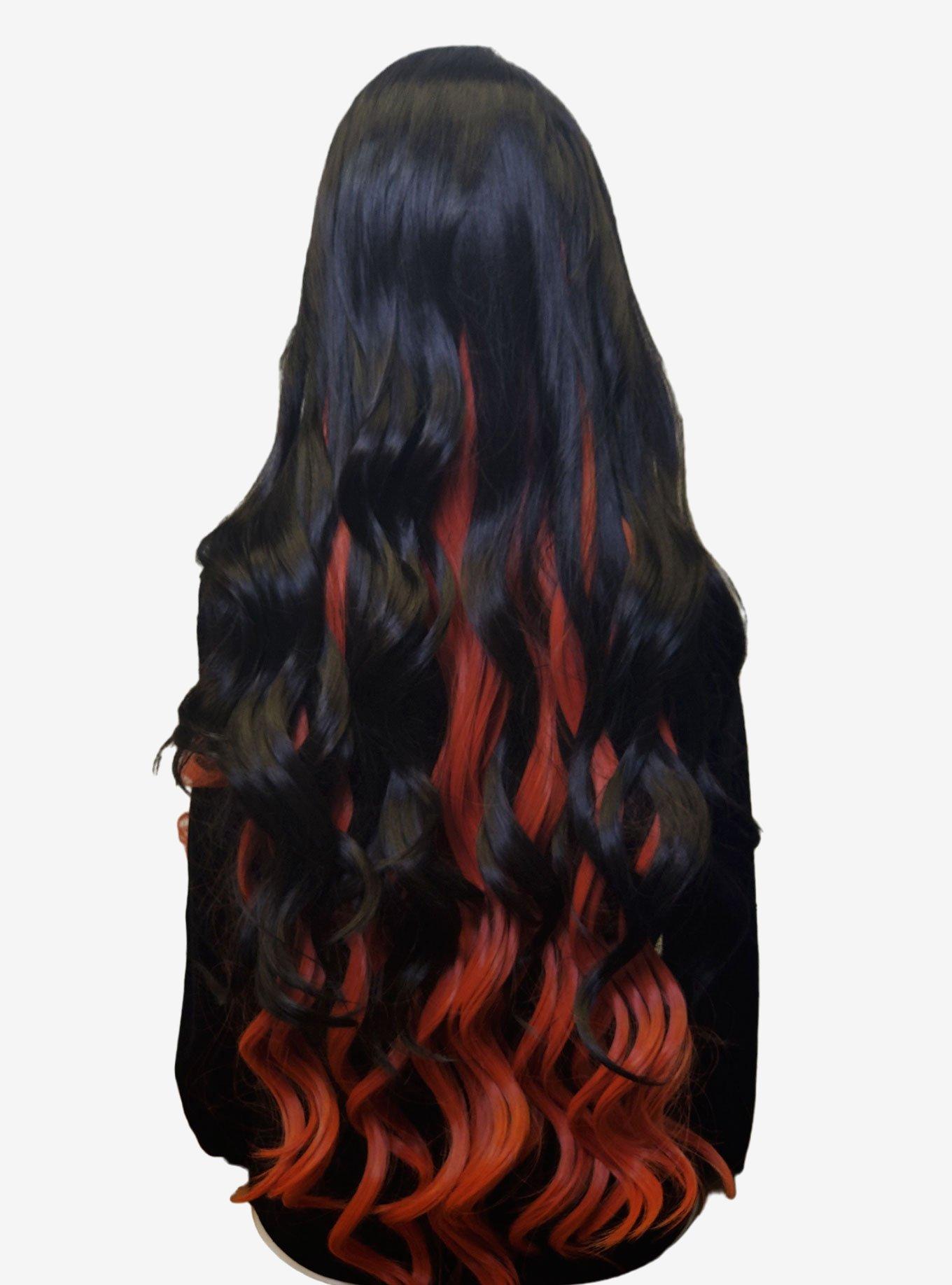 Signature Black and Umber Orange Peekaboo Wig, , alternate