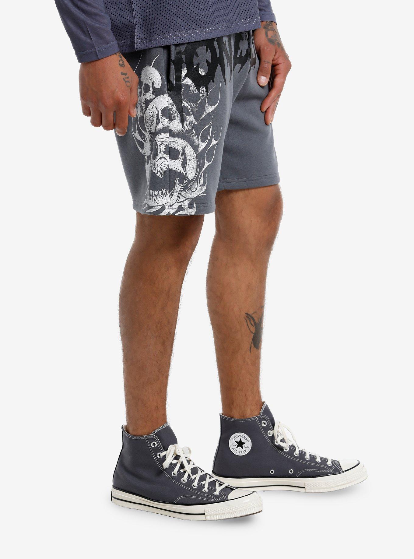 Von Dutch Skull Flames Lounge Shorts, , alternate