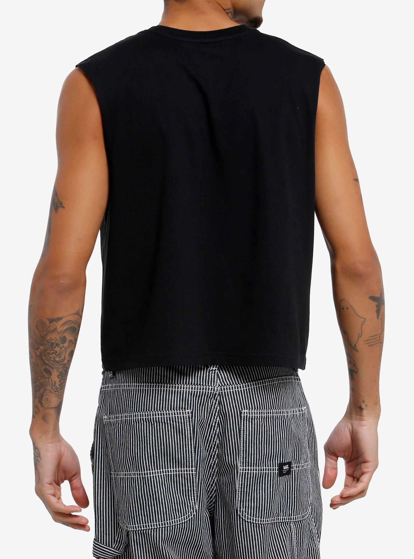 Death Note Misa Crop Muscle Tank Top, BLACK, alternate
