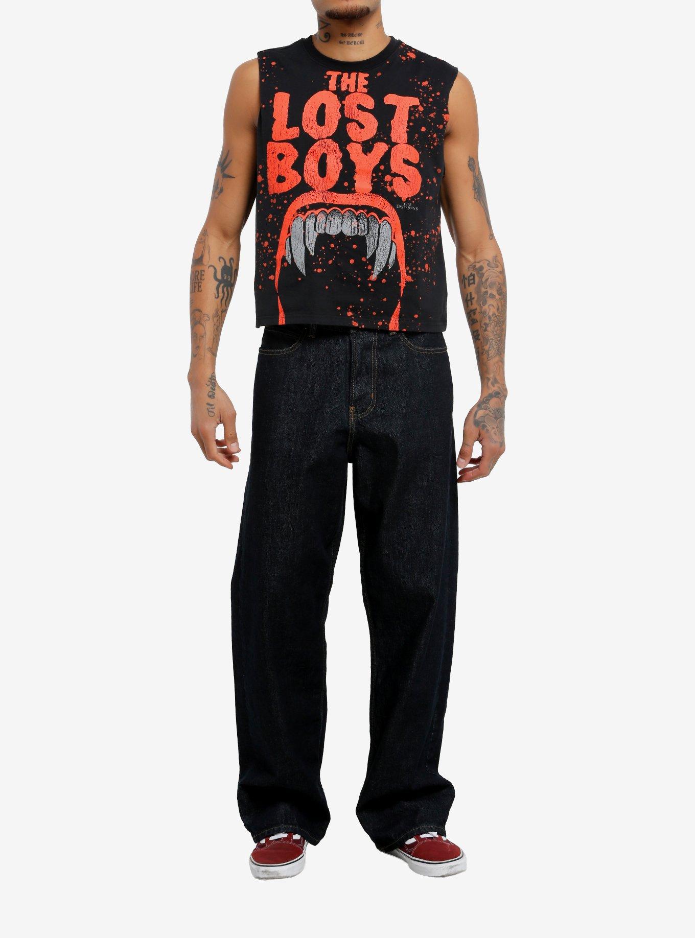 The Lost Boys Fangs Crop Muscle Tank Top, , hi-res