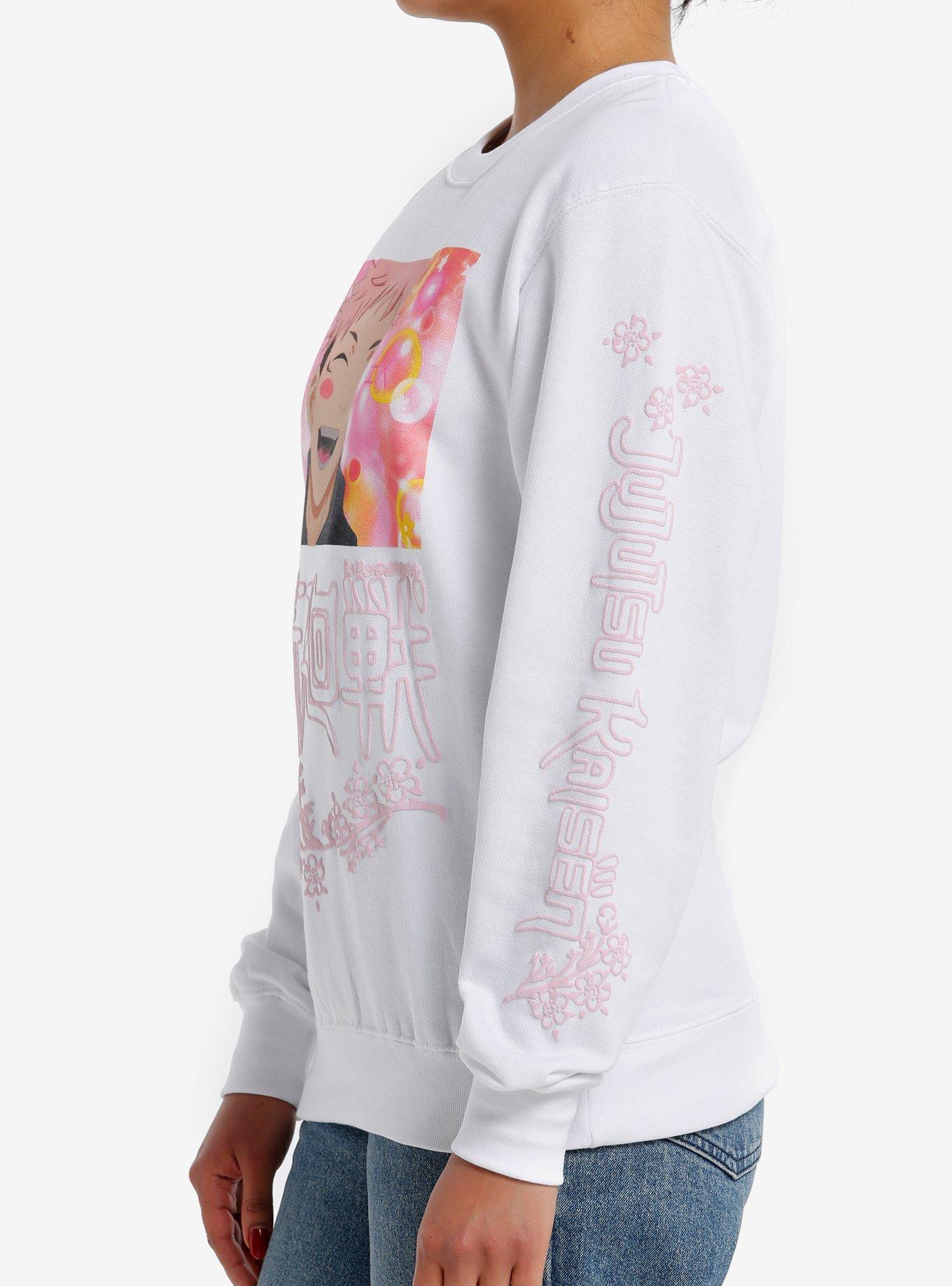Jujutsu Kaisen Yuji Smile Girls Sweatshirt, PINK, alternate