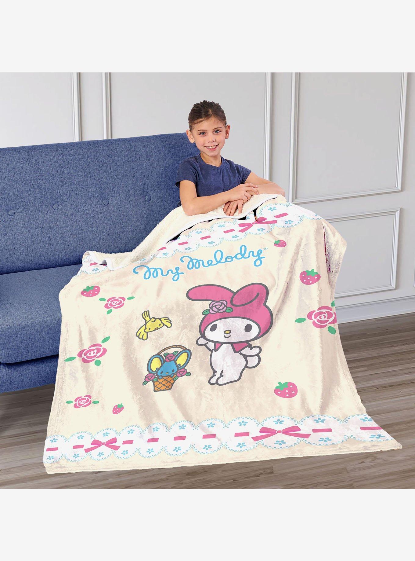 My Melody Sweet Spring Treats Silk Touch Sherpa Throw Blanket, , hi-res