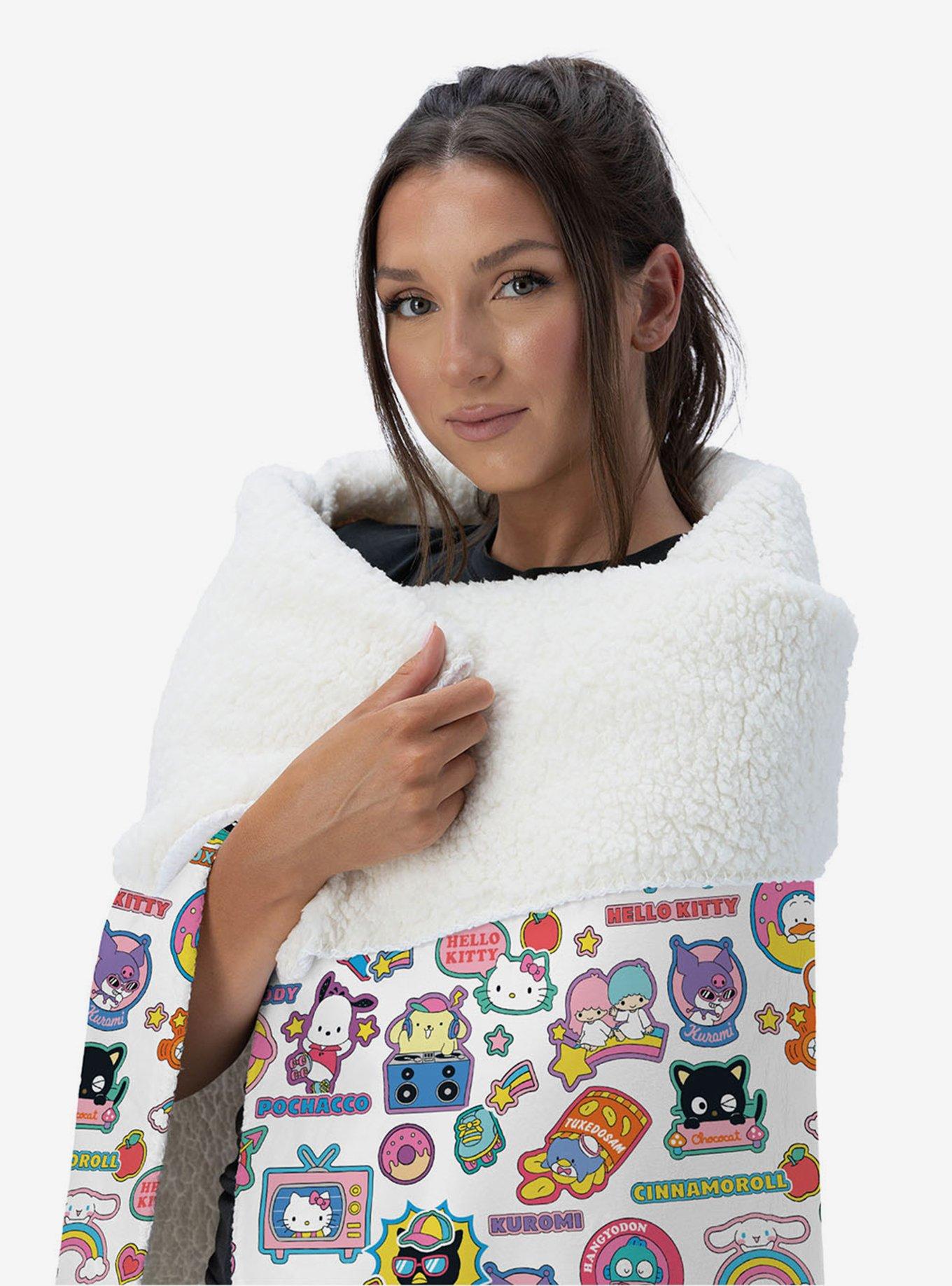 Sanrio Hello Kitty & Friends Squad Up Silk Touch Sherpa Throw Blanket, , alternate