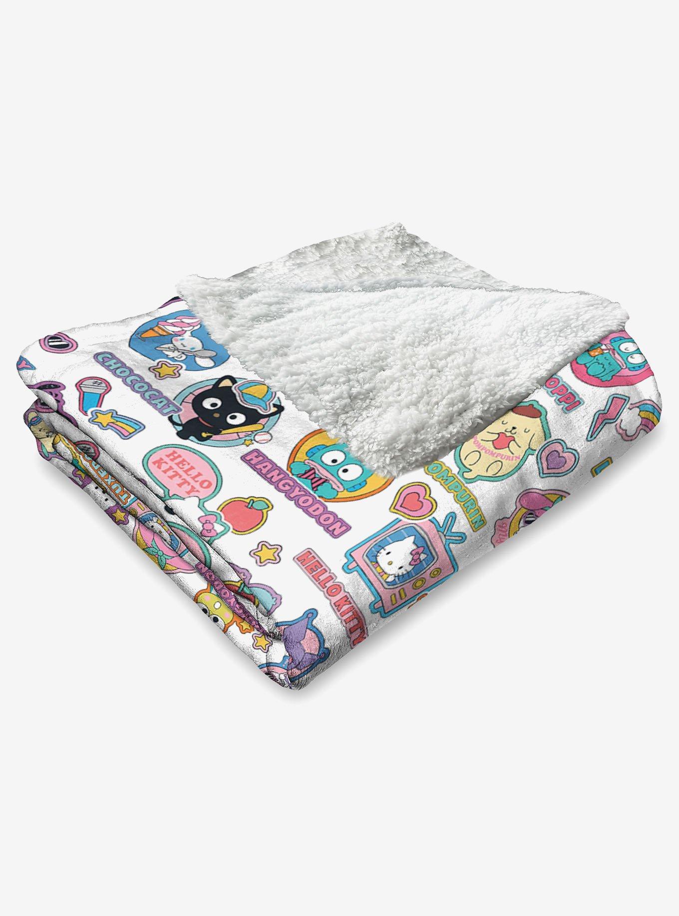 Sanrio Hello Kitty & Friends Squad Up Silk Touch Sherpa Throw Blanket, , alternate