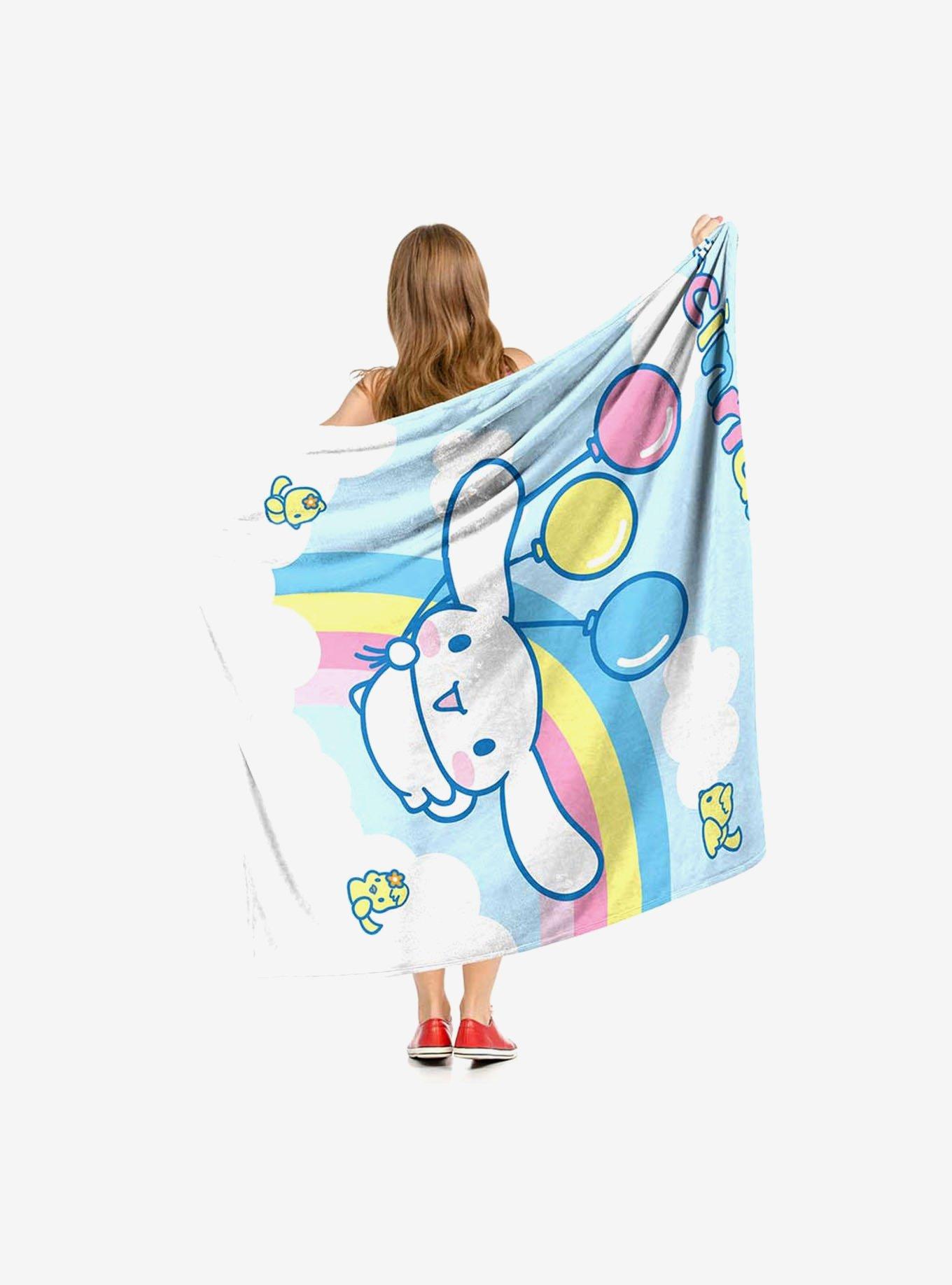 Cinnamoroll Rainbow Clouds Silk Touch Throw Blanket, , hi-res