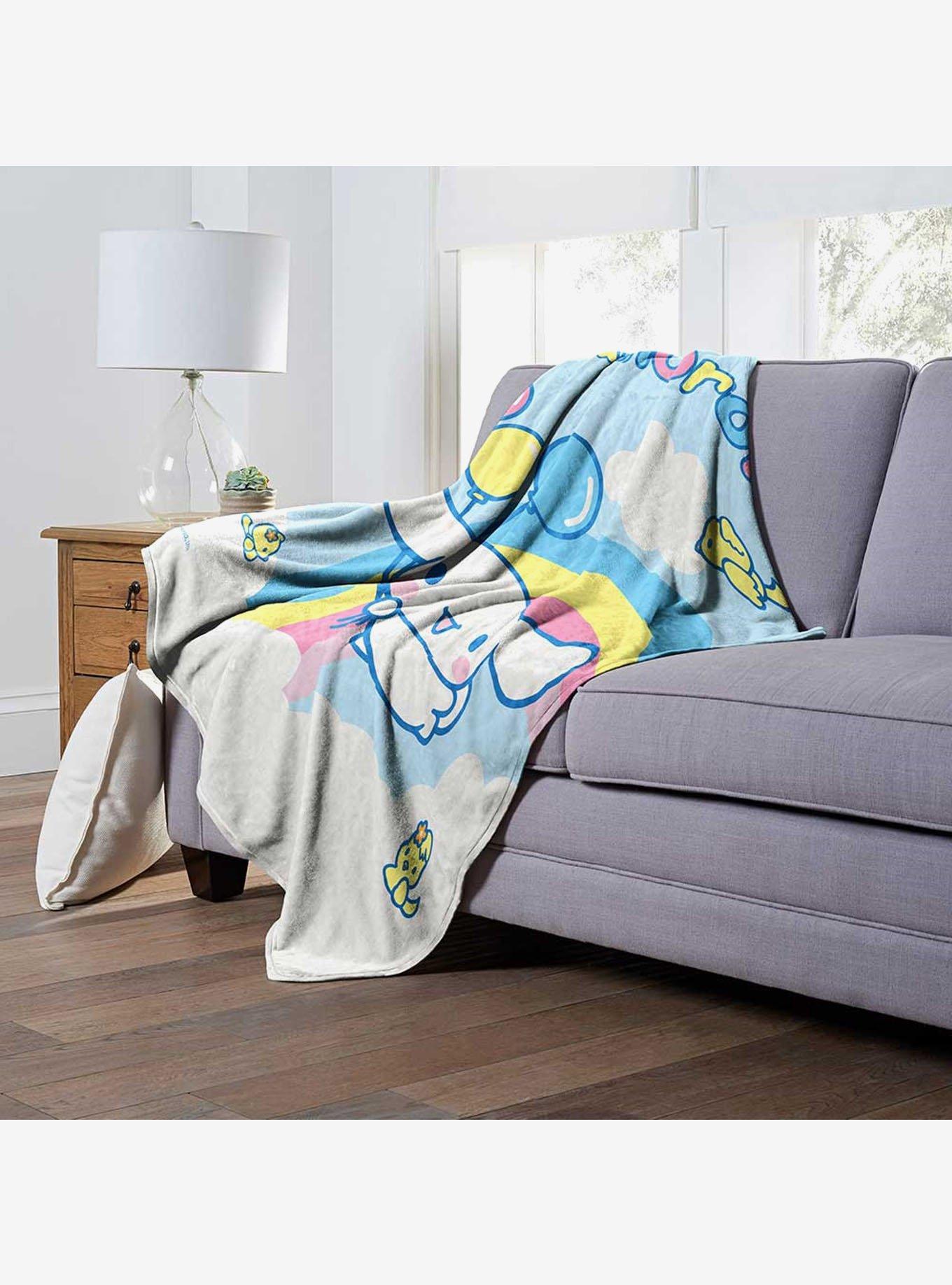 Cinnamoroll Rainbow Clouds Silk Touch Throw Blanket, , alternate