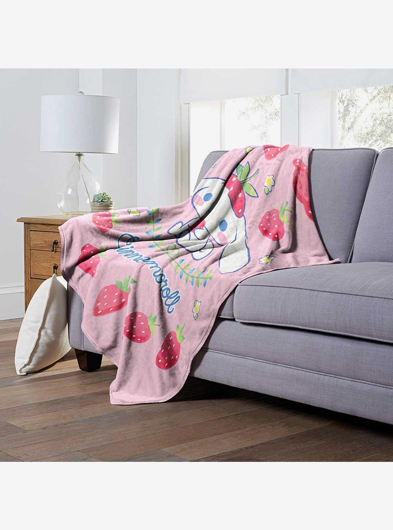 Cinnamoroll Sweet As Strawberries Silk Touch Throw Blanket, , alternate