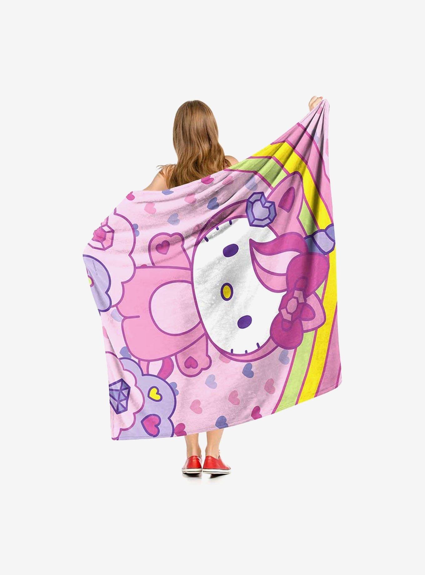 Hello Kitty Love And Unicorns Silk Touch Throw Blanket, , hi-res