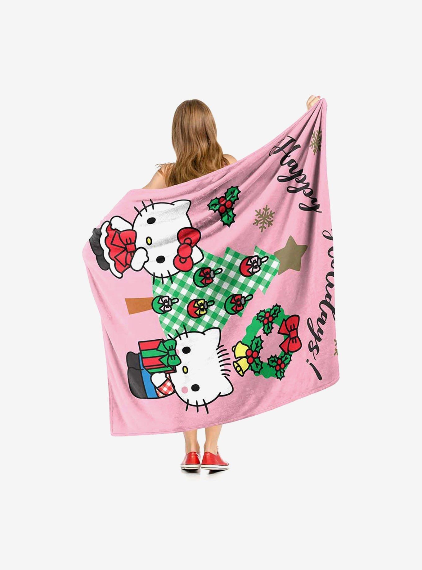 Hello Kitty Mistletoe Silk Touch Throw Blanket, , hi-res