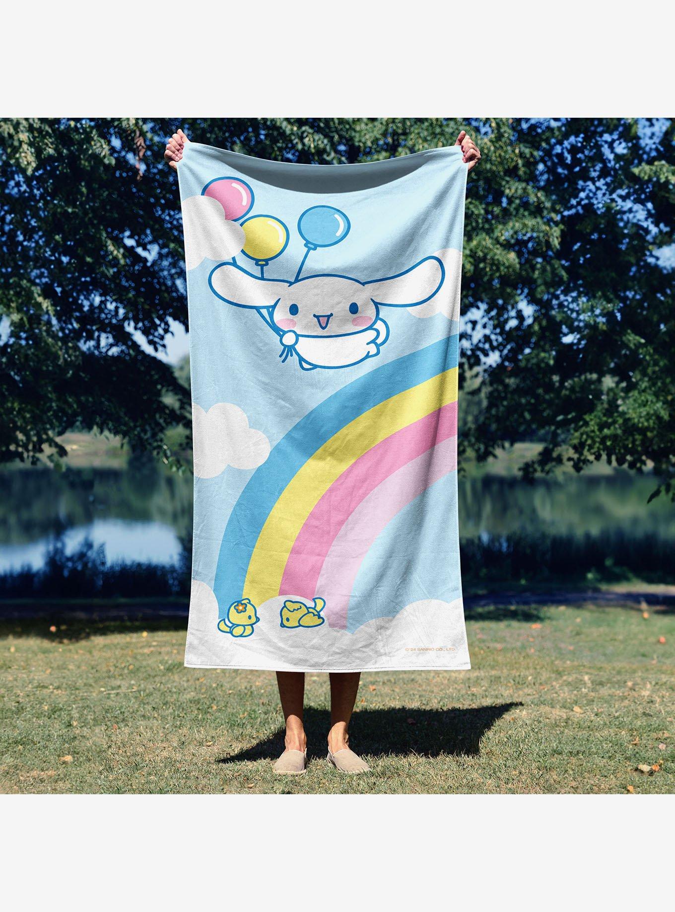 Cinnamoroll Balloon Fly Beach Towel, , alternate