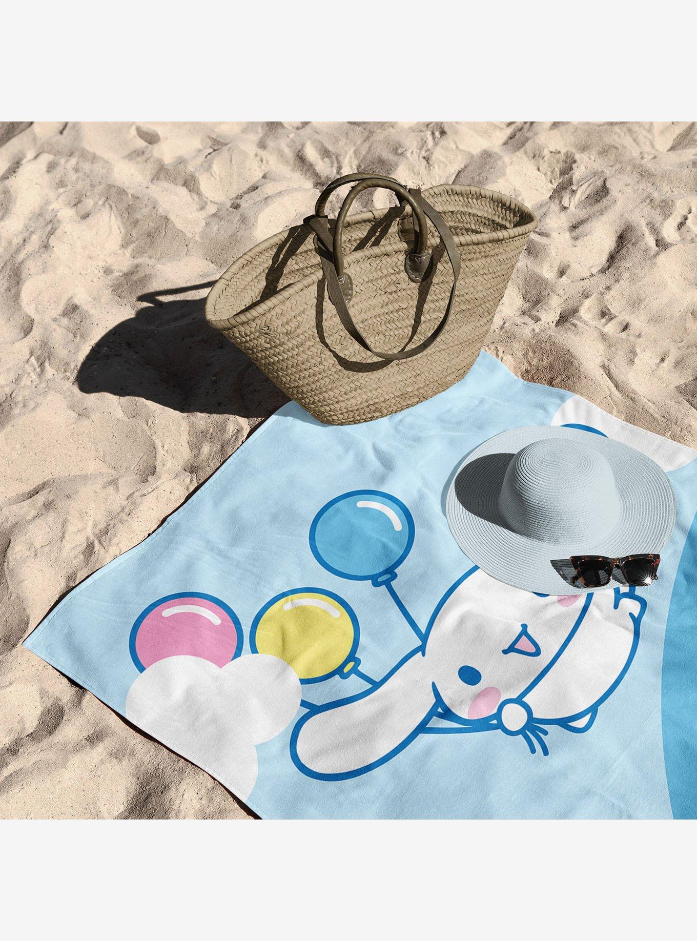 Cinnamoroll Balloon Fly Beach Towel, , alternate