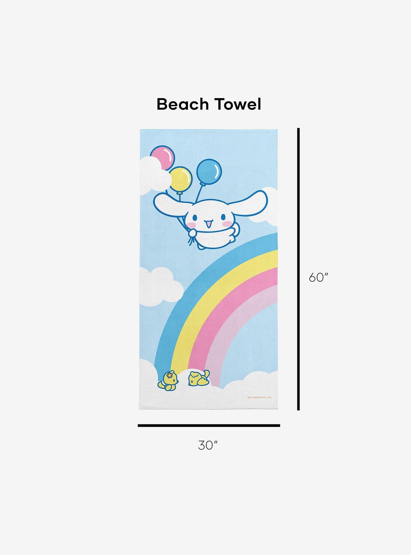 Cinnamoroll Balloon Fly Beach Towel, , alternate