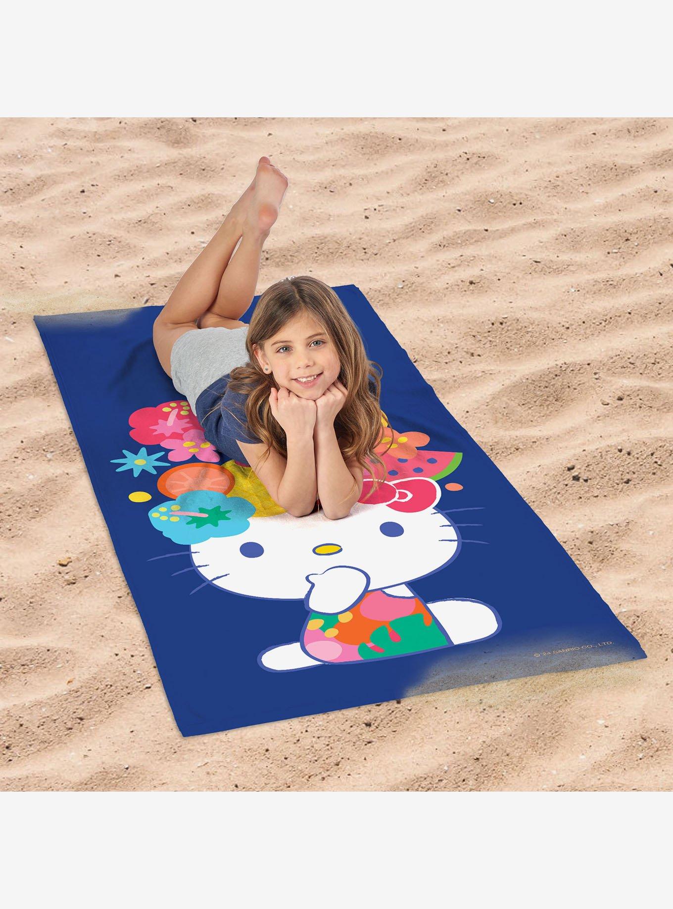 Hello Kitty Fruit Cat Beach Towel, , hi-res