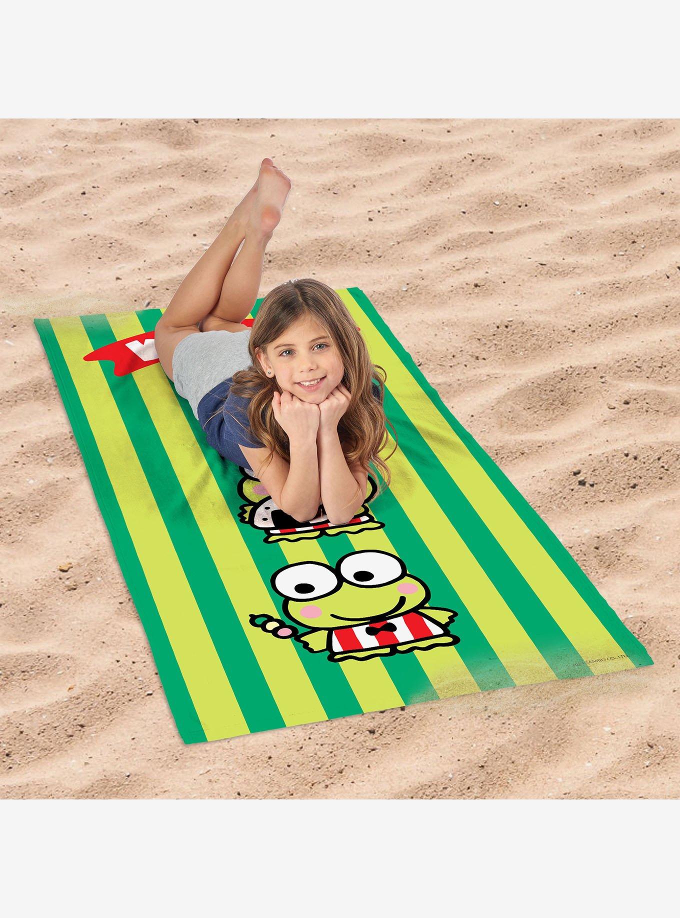 Keroppi Snacks Beach Towel, , hi-res