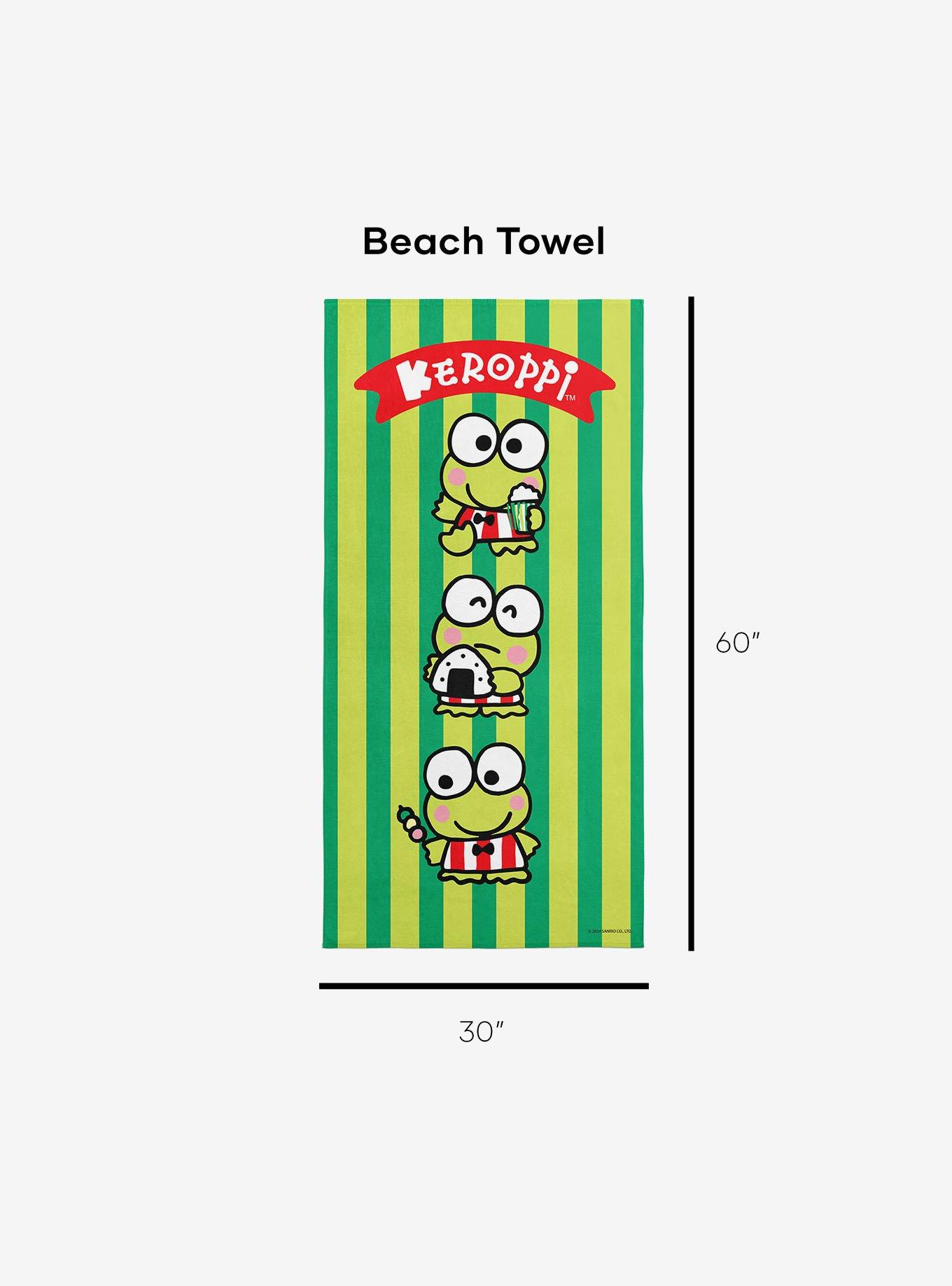 Keroppi Snacks Beach Towel, , alternate