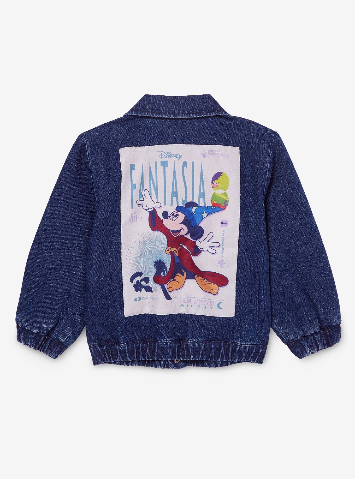 Disney Fantasia Sorcerer Mickey Toddler Glow-in-the-Dark Denim Jacket - BoxLunch Exclusive, , hi-res