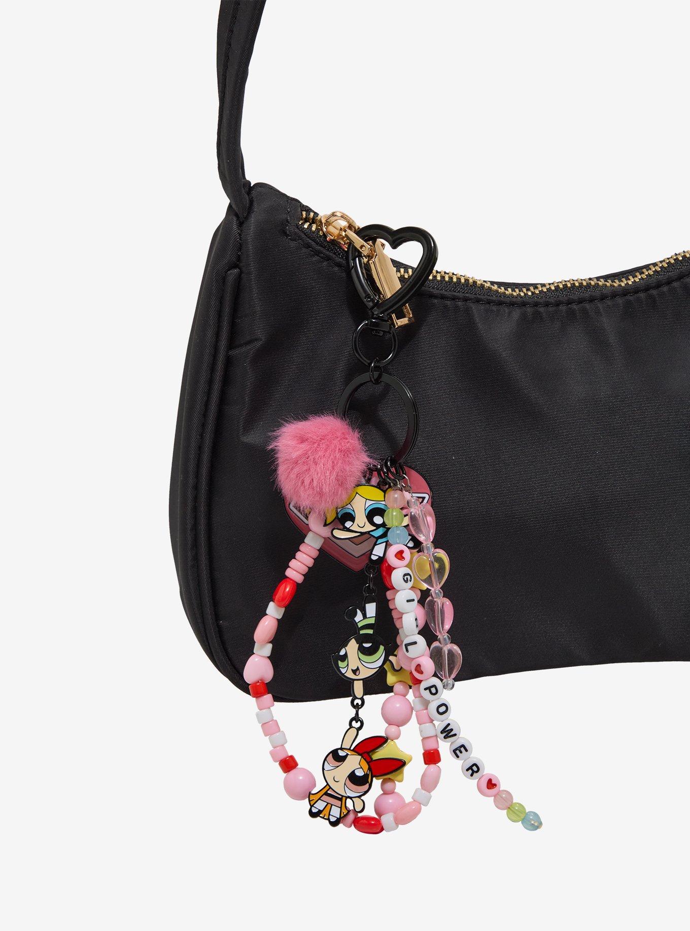 The Powerpuff Girls Beaded Multi-Charm Keychain — BoxLunch Exclusive, , hi-res