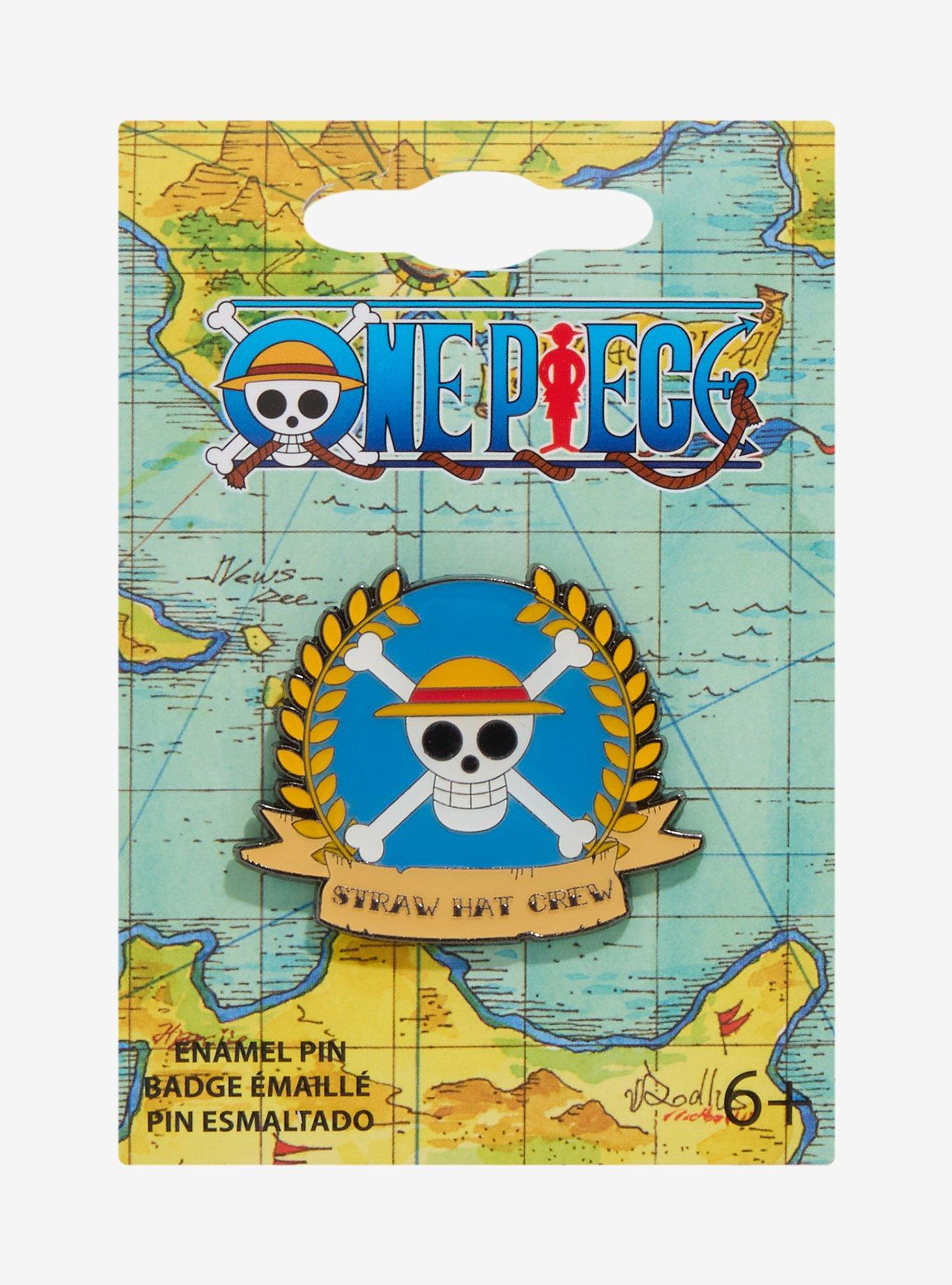 Loungefly One Piece Jolly Roger Laurel Banner Enamel Pin, , hi-res