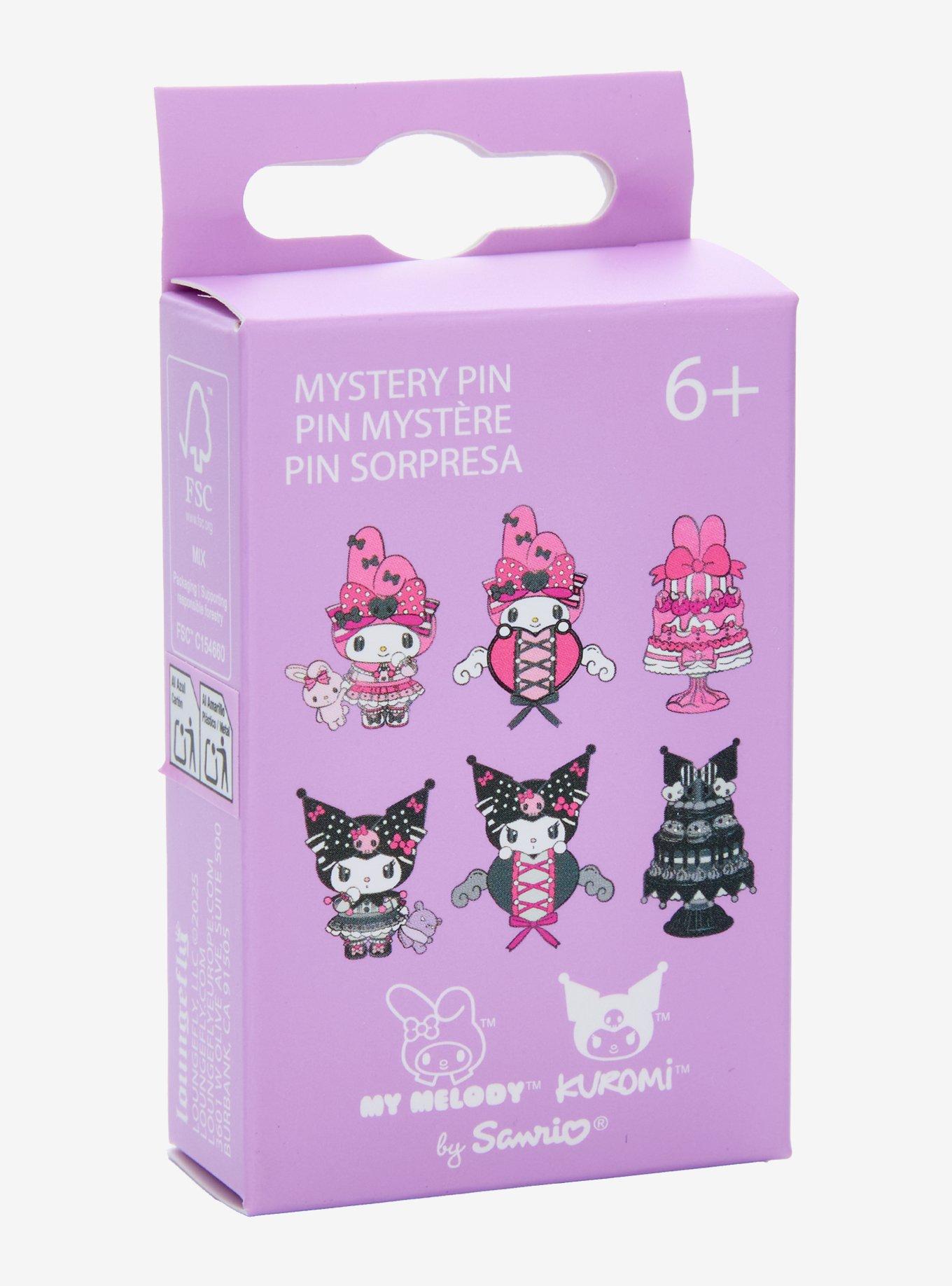 Loungefly Sanrio Kuromi & My Melody Black & Pink Blind Box Enamel Pin, , hi-res