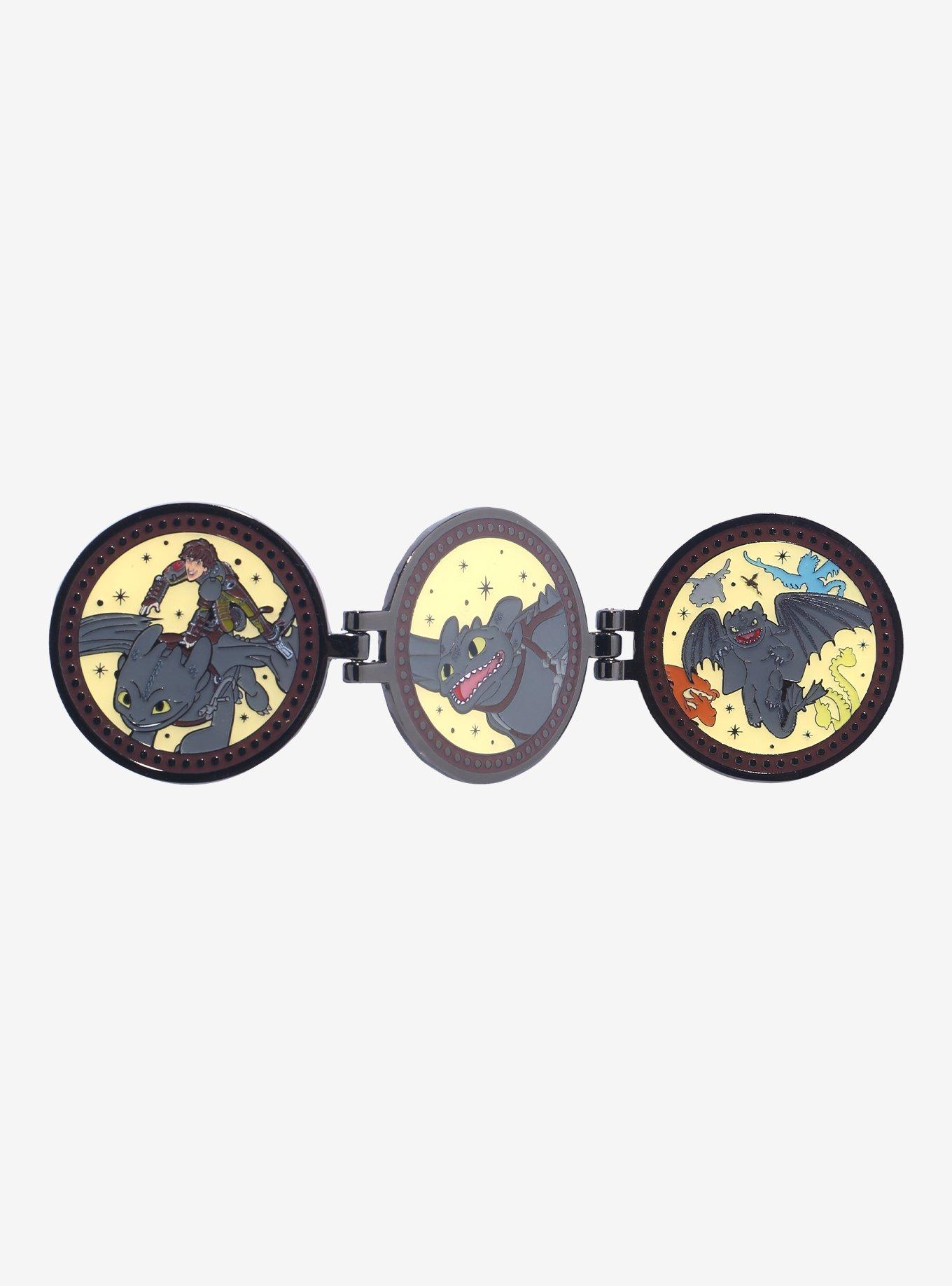 DreamWorks How to Train Your Dragon Hinged Multi Portrait Enamel Pin — BoxLunch Exclusive, , hi-res