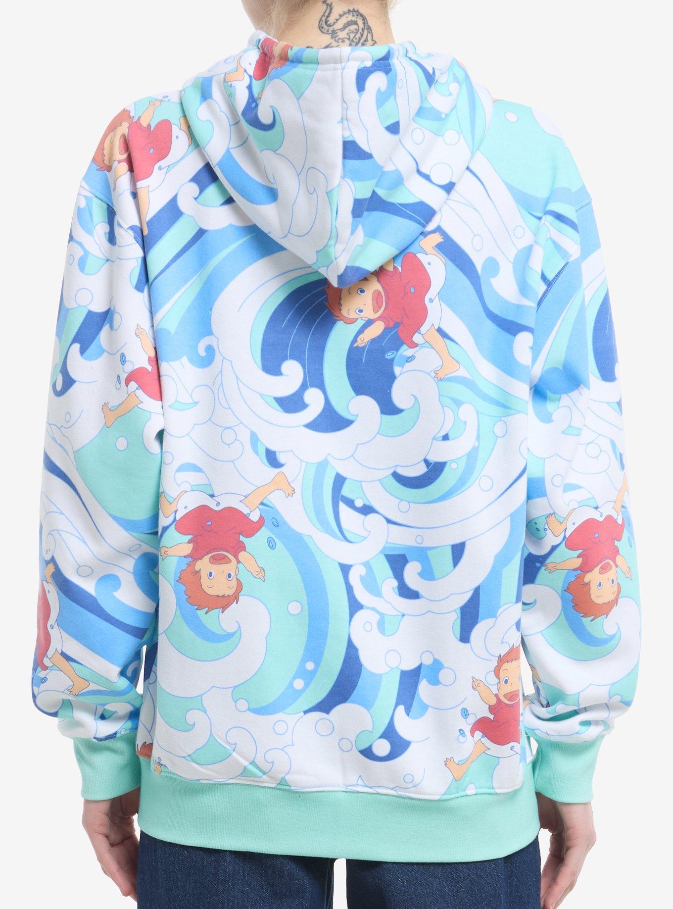 Studio Ghibli® Ponyo Wave Print Girls Hoodie, MULTI, alternate