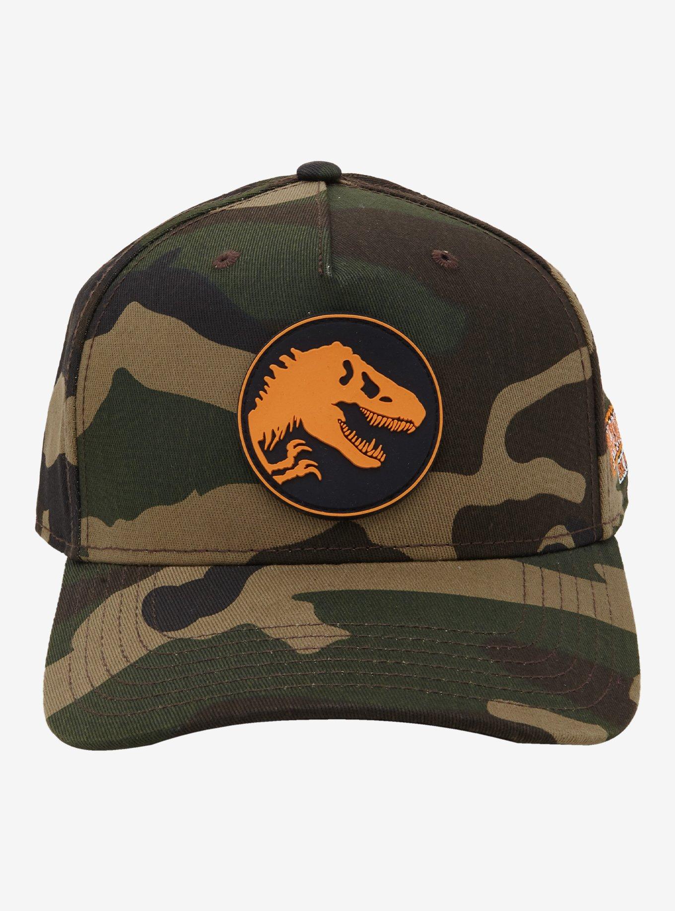 Jurassic Park Camouflage Rubber Patch Snapback Hat, , hi-res