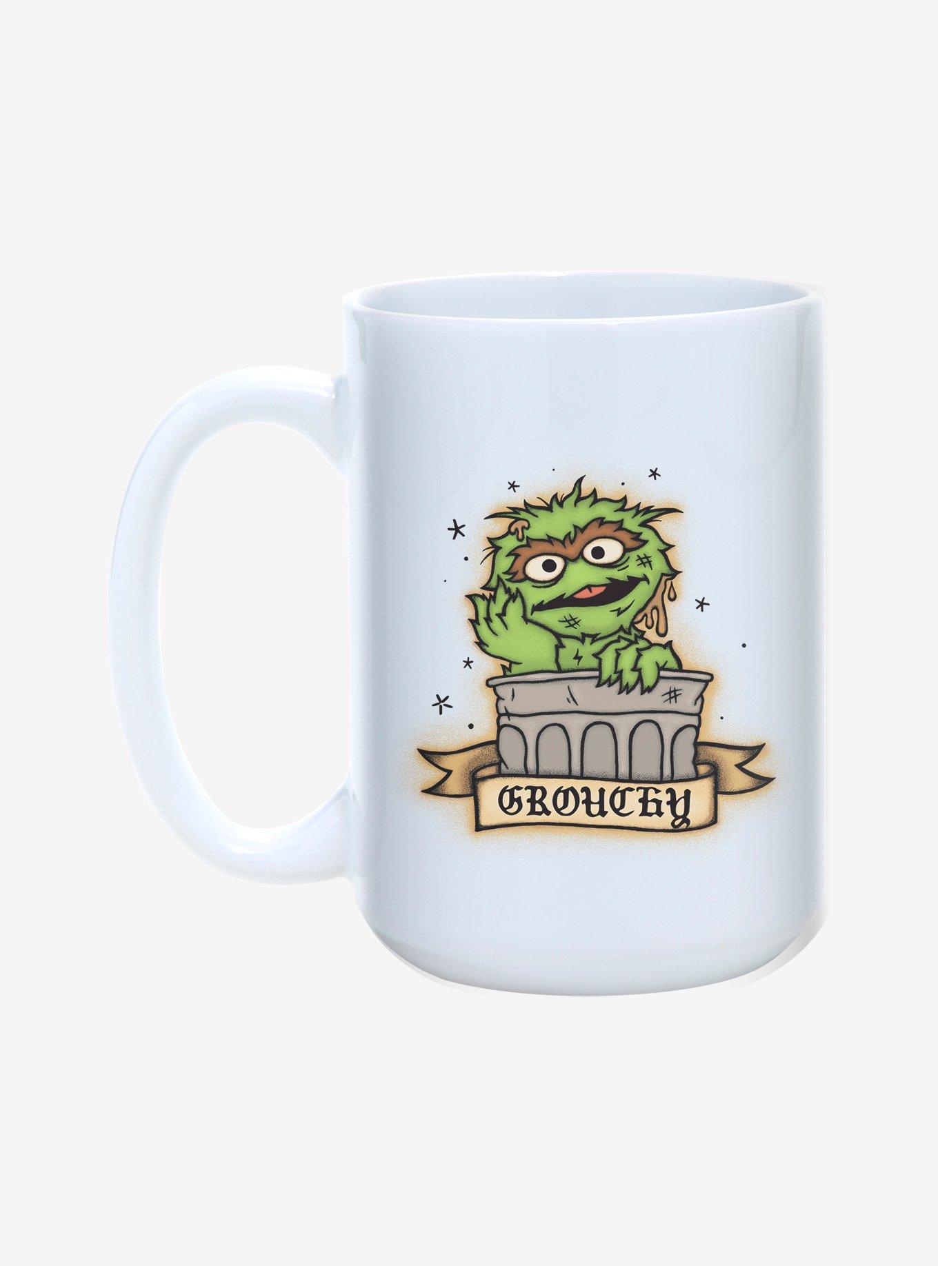 Sesame Street Grouchy Tattoo Flash 15oz Mug, , hi-res