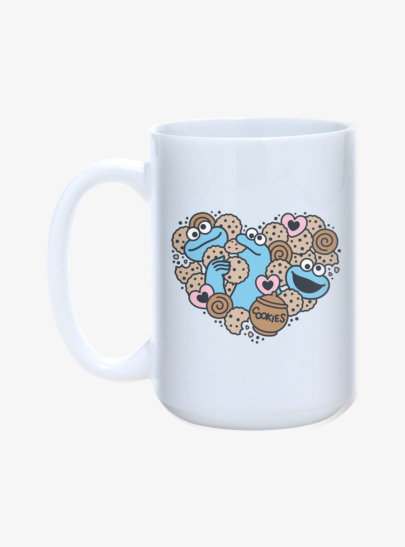 Sesame Street Cookie Monster Cookie Heart 15oz Mug, , hi-res