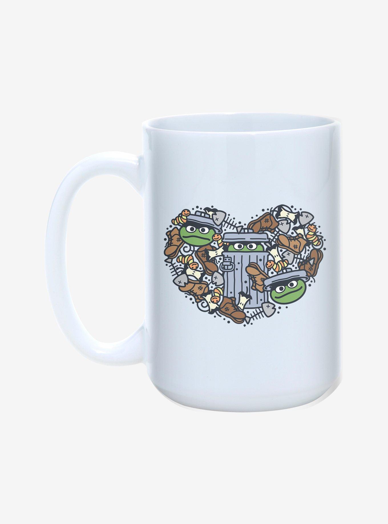 Sesame Street Oscar The Grouch Trash Heart 15oz Mug, , hi-res