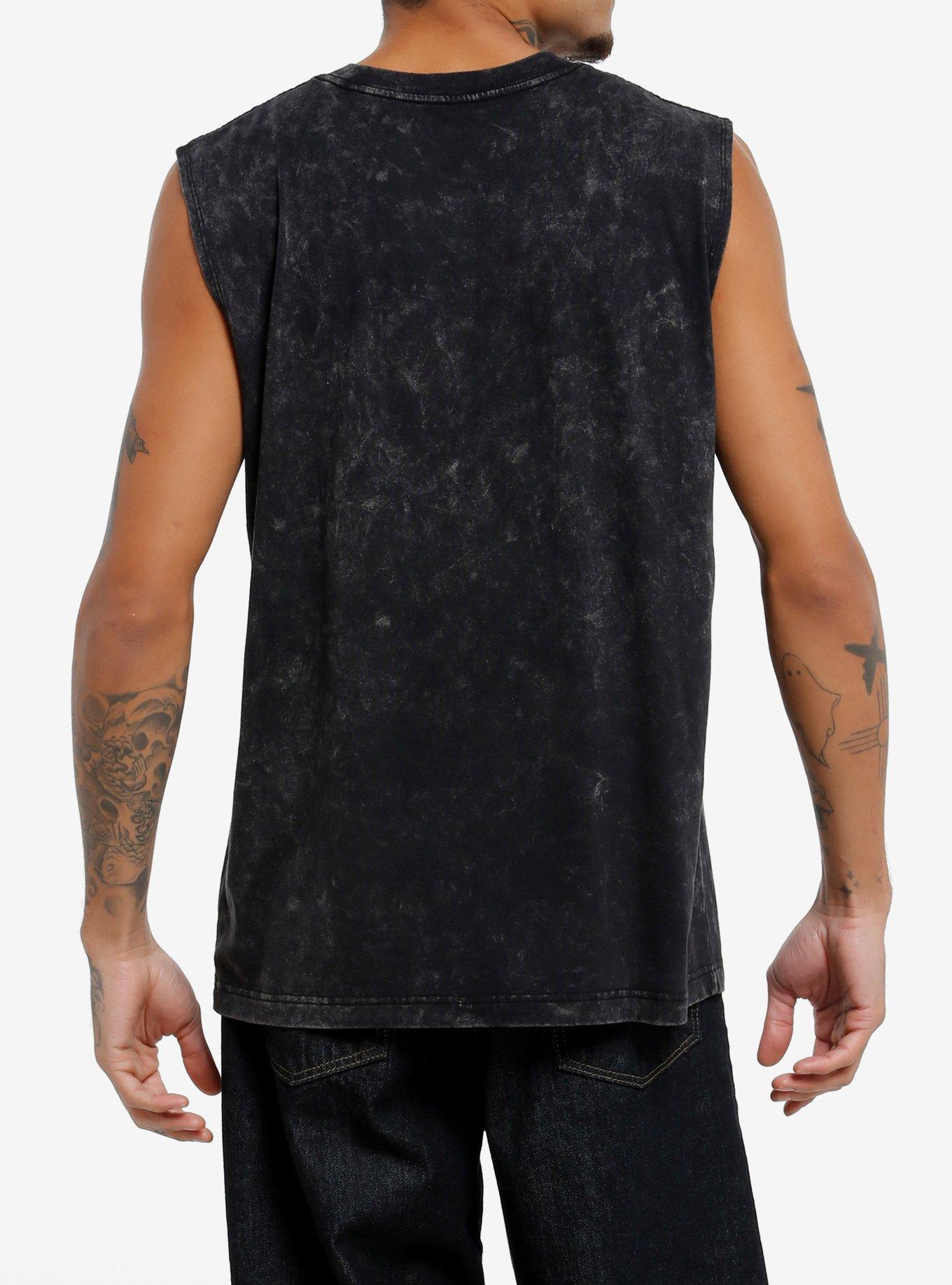 Pokemon Gengar Mineral Wash Muscle Tank Top, BLACK, alternate