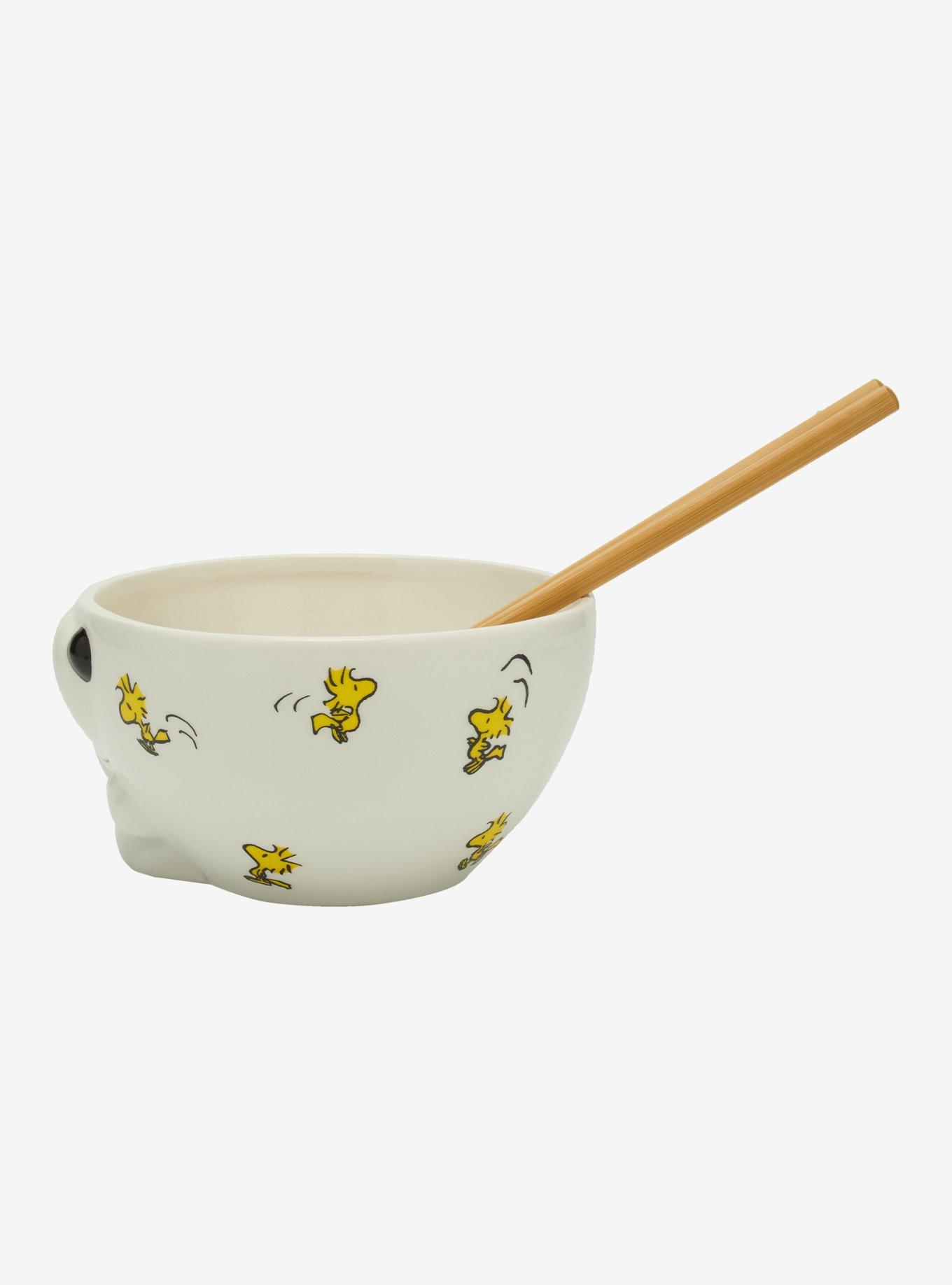 Peanuts Snoopy & Woodstock Molded Ramen Bowl with Chopsticks - BoxLunch Exclusive, , hi-res