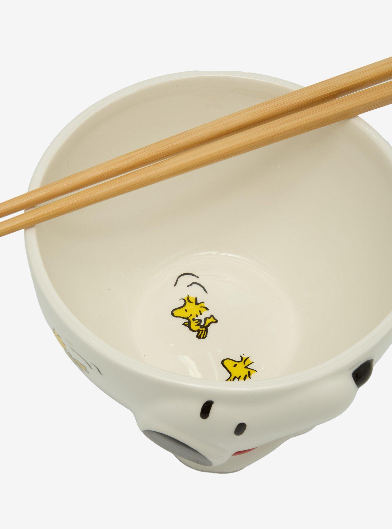 Peanuts Snoopy & Woodstock Molded Ramen Bowl with Chopsticks - BoxLunch Exclusive