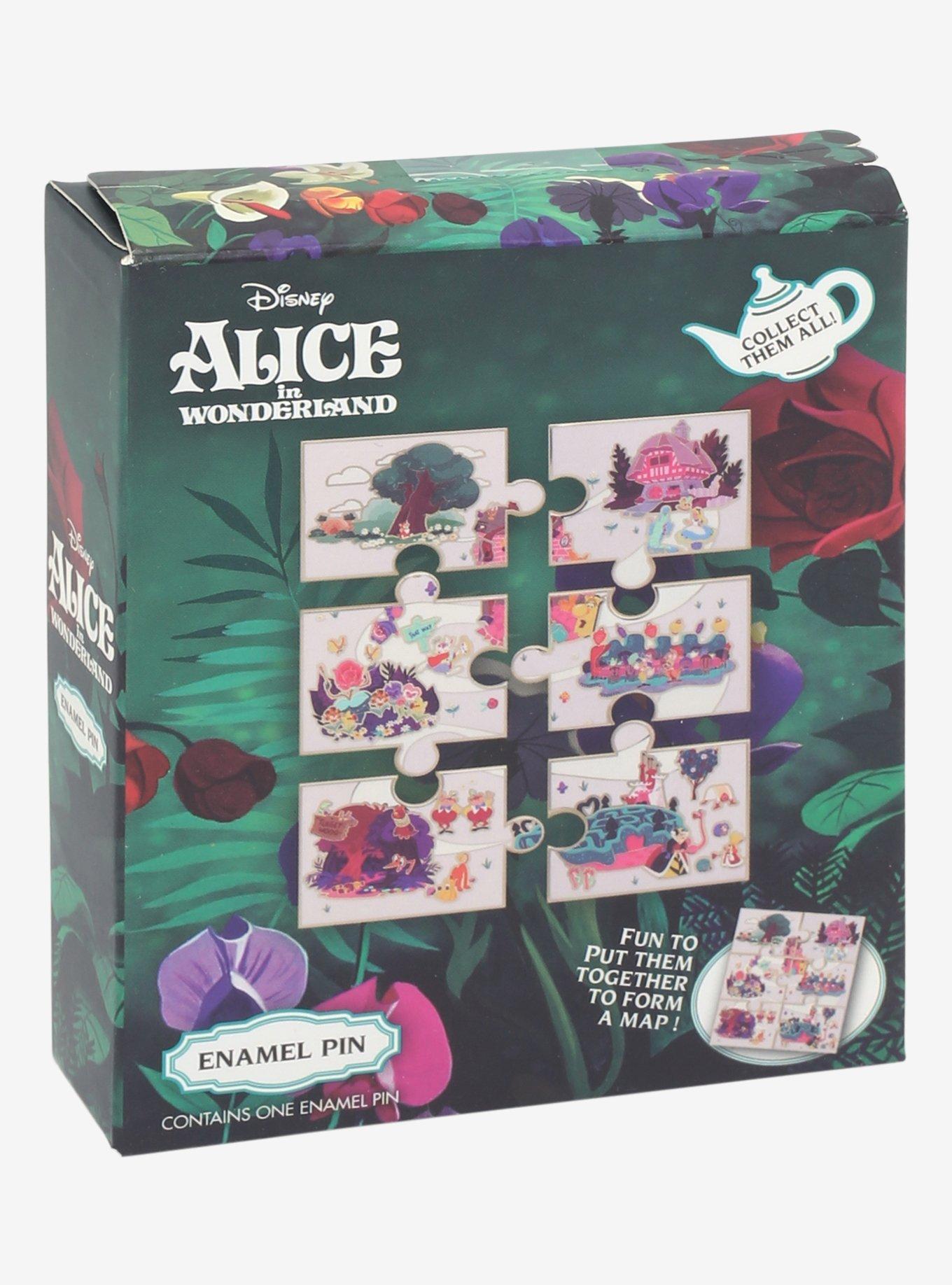 Disney Alice in Wonderland Puzzle Map Blind Box Enamel Pin - BoxLunch Exclusive, , hi-res
