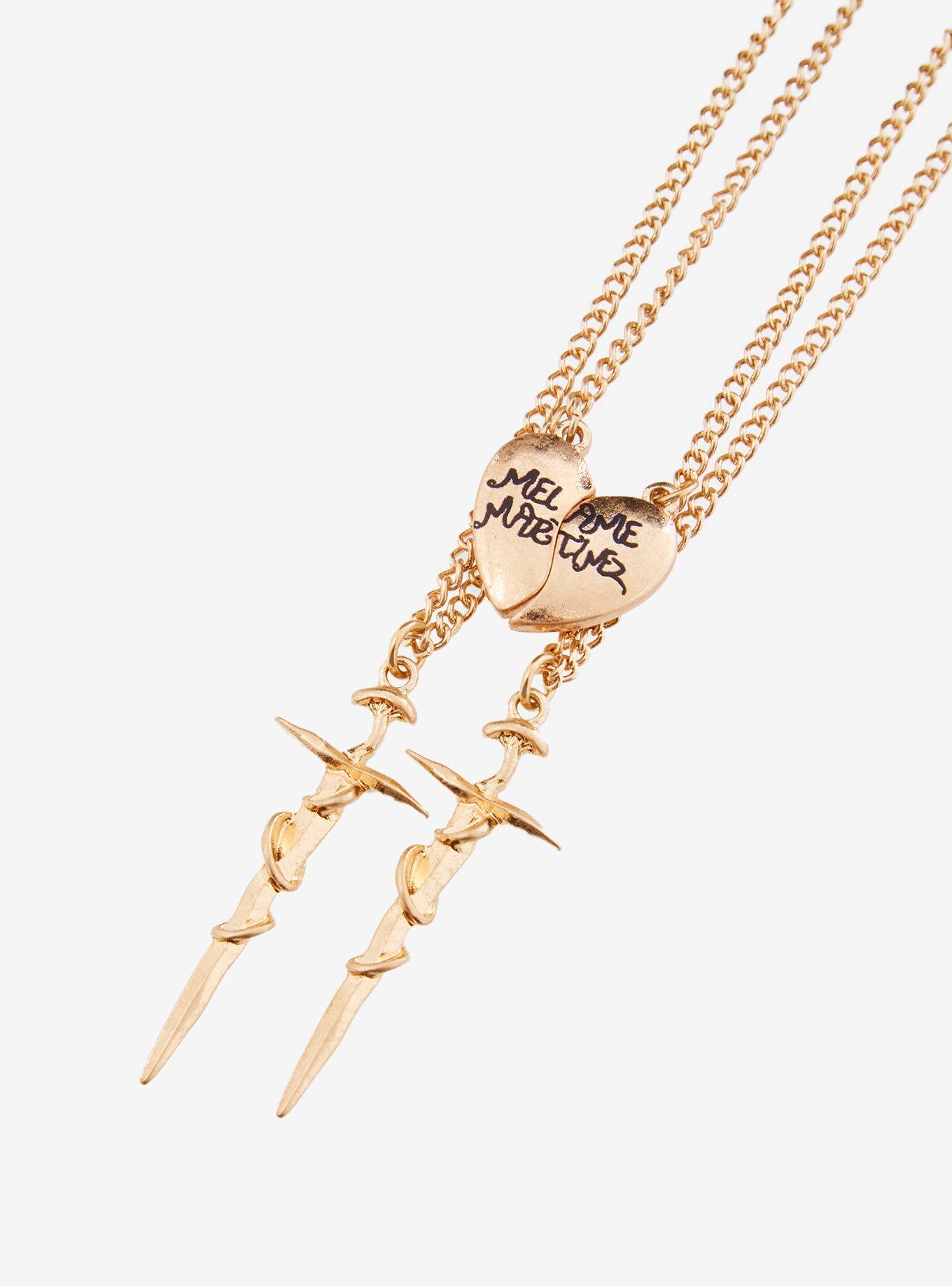 Melanie Martinez Portals Heart Dagger Best Friend Necklace Set, , alternate